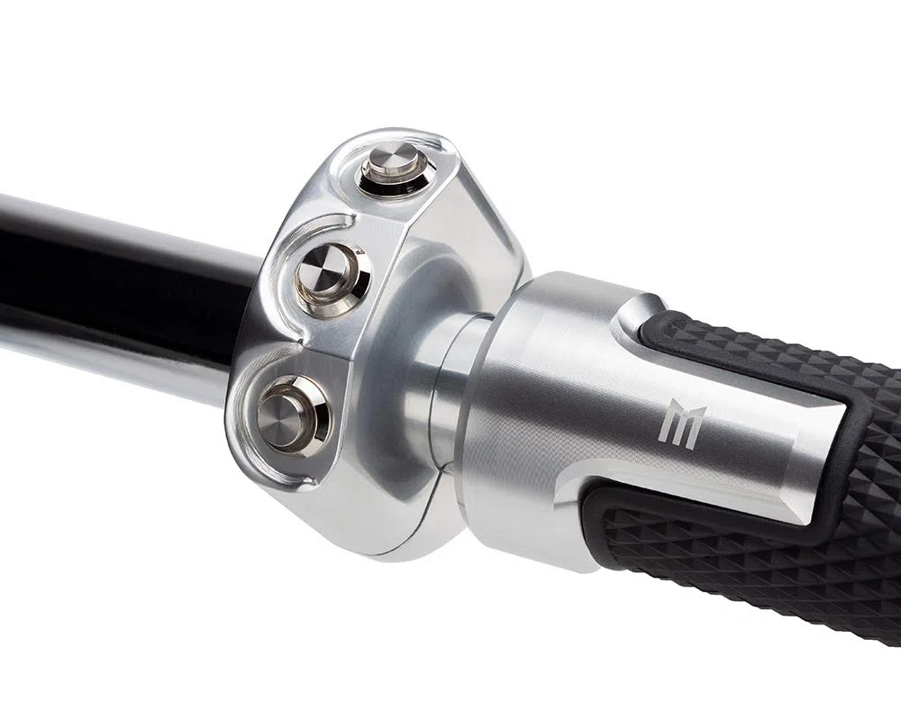 Pulsantiera per manubrio moto da 22 mm, in alluminio billet, 3 pulsanti