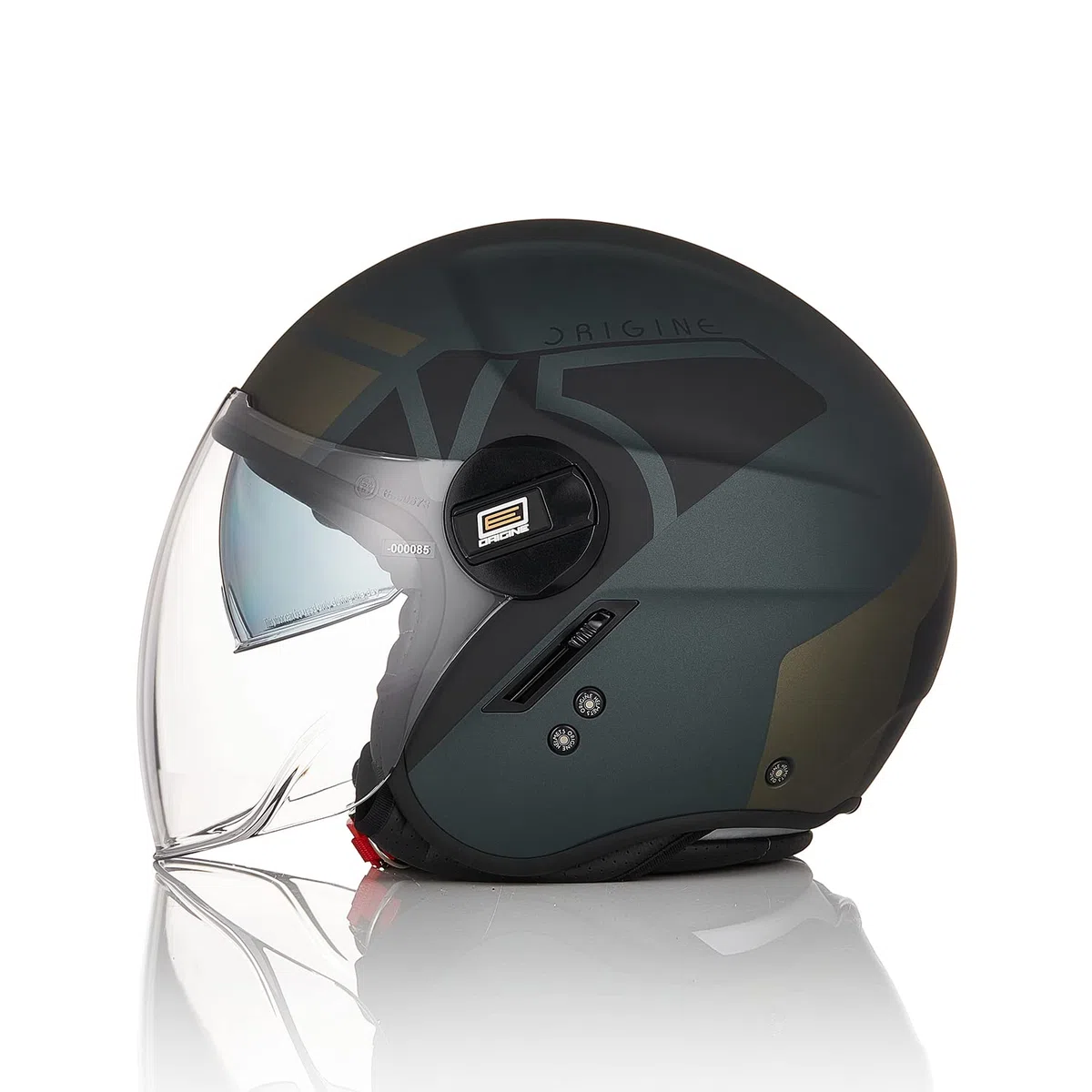 ORIGINE Casco Moto Jet Casco Scooter con Doppia Visiera Omologato ECE 22-06
