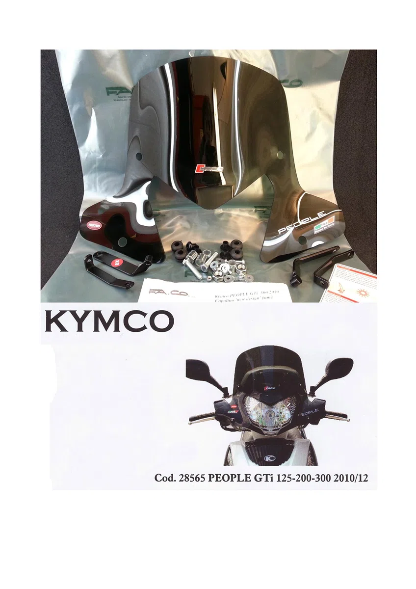 CUPOLINO FUMÈ KYMCO PEOPLE 125-200- 300 GTi cod.28