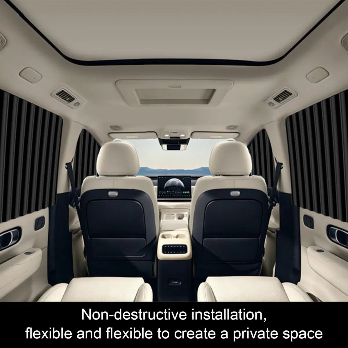Tende per Auto Kit Tende Universali A Scorrimento Magnetico Fluido | Tende Privacy per Finestrini Auto per Viaggi, Campeggio, Pause, Vacanze, Festività, Spostamenti