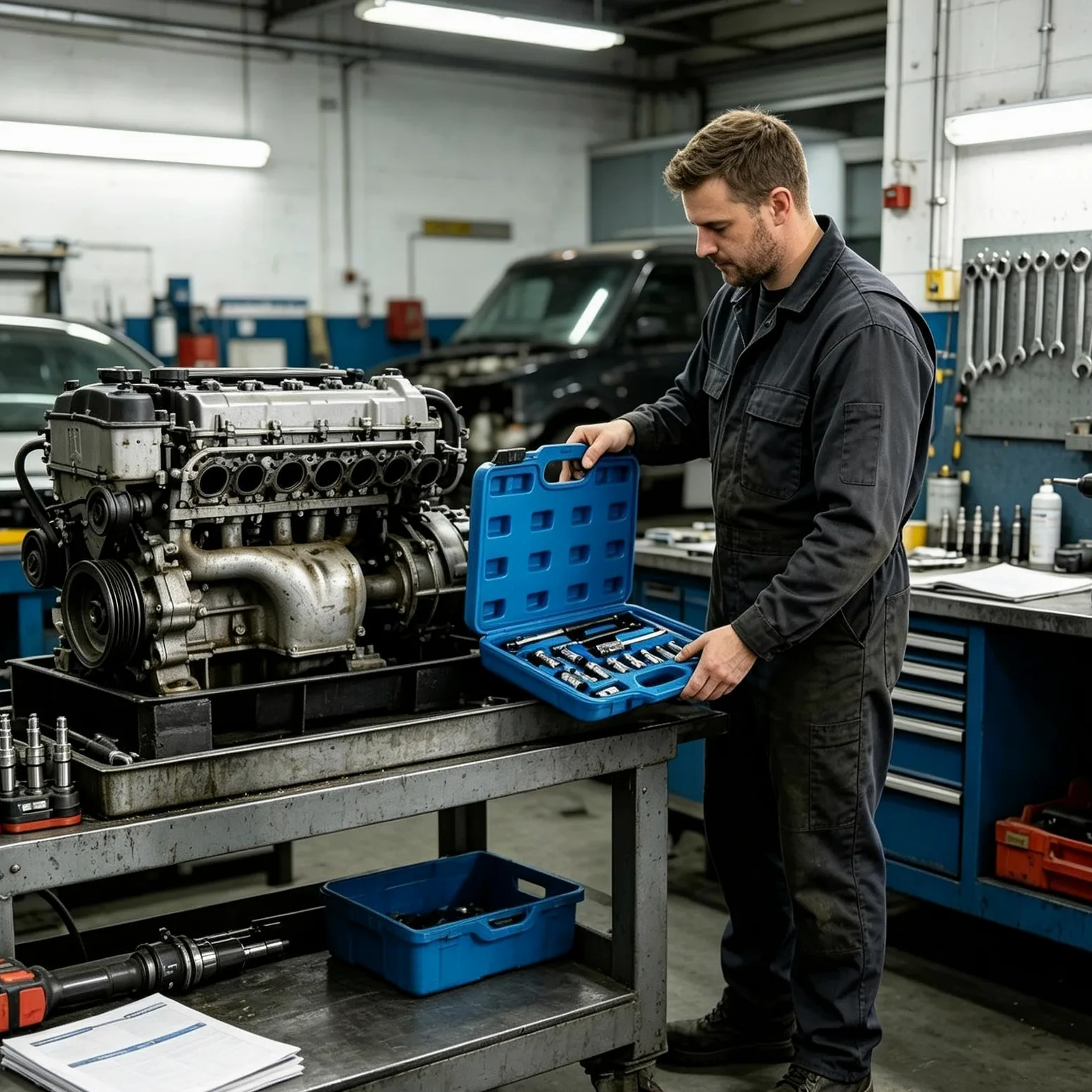 Fresa Manuale Per Sedi Iniettori Alesatore Per Intensivo In Officina | Set di Alesatori per Iniettori Adatto alla maggior parte dei motori, officine e veicoli automotive da officina