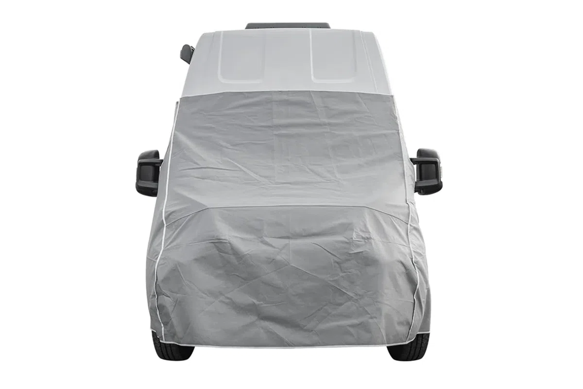 ProPlus Telo Copricabina Camper per Ducato Boxer Jumper 610683V01 | Tessuto SFS a tre strati impermeabile per proteggere il camper Fiat Ducato da pioggia, neve e raggi UV in campeggio.