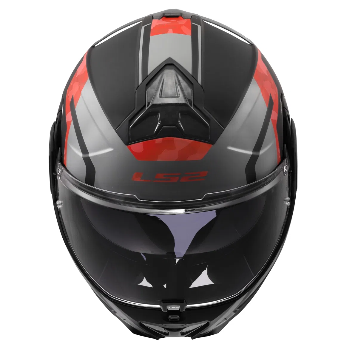 LS2, Casco Moto Modulare ADVANT II GLIDE Black Grey Red, M
