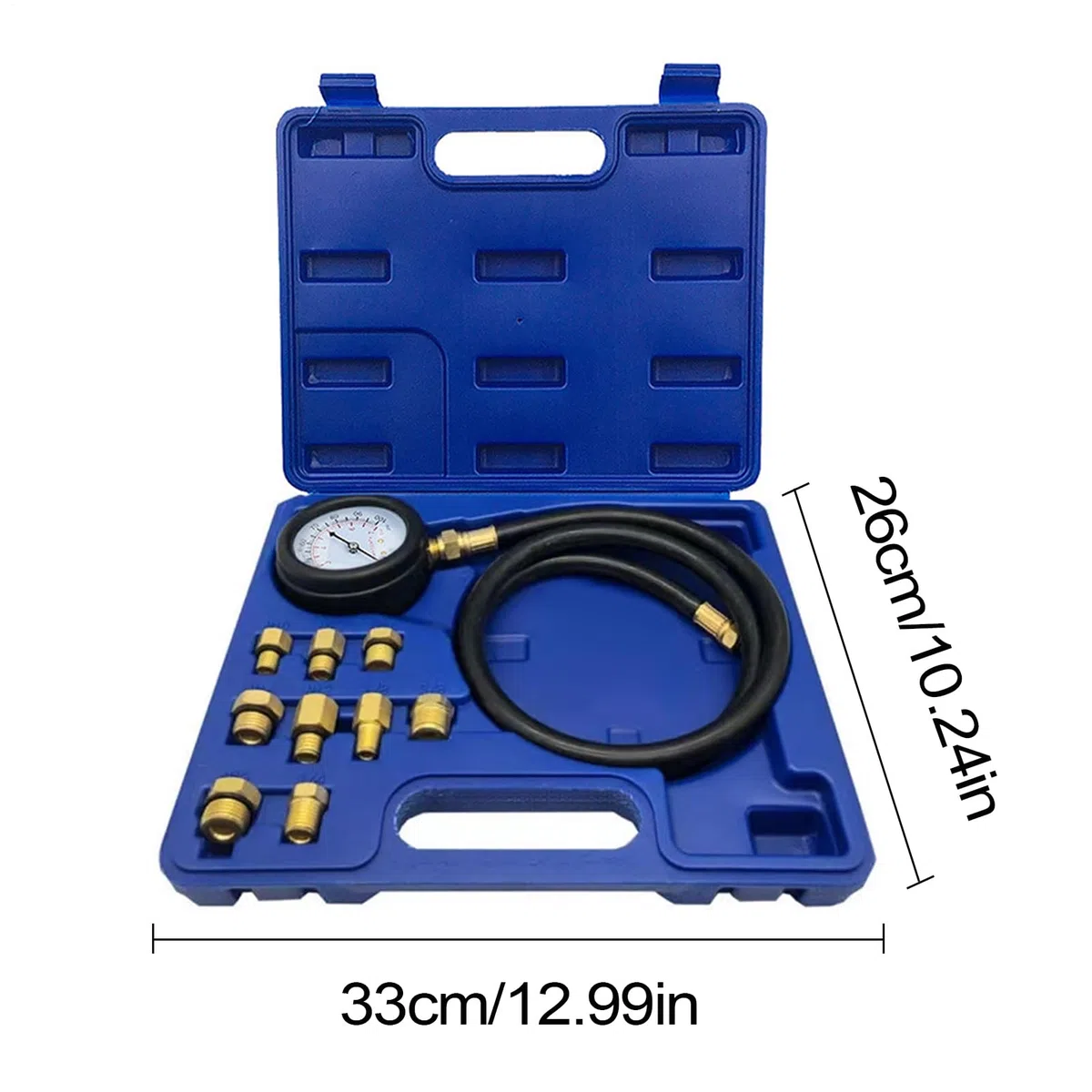 Kit Tester Compressione Cilindri Tester Cilindri Per Auto | Test Custodia Tubi Lunghi Doppia Strumento Diagnostico Auto per Camion Officine Riparazione