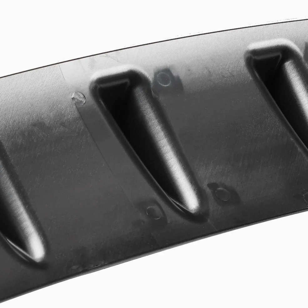 Spoiler Paraurti Posteriore, Universale Auto Paraurti Posteriore Telaio Shark Fin Spoiler Ala Labbro Diffusore, Nero Brillante(large)