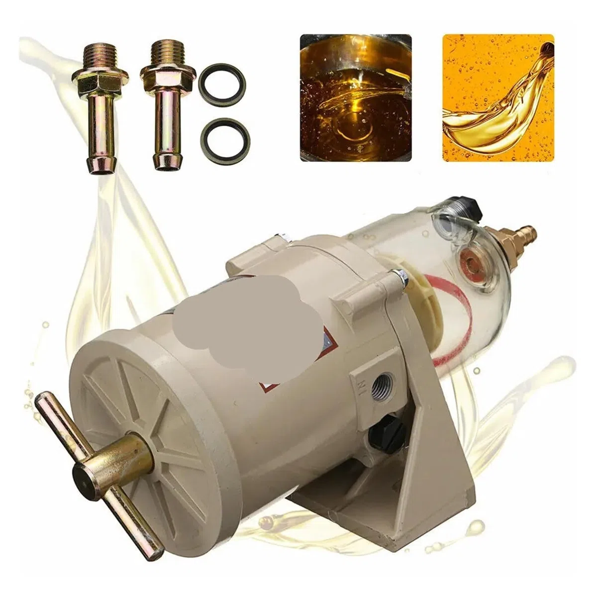 MarinePro 500FG 500FH Filtro carburante diesel Separatore olio-acqua 90GPH Filtrazione ad alta efficienza for auto camion barca(Without heating rod)