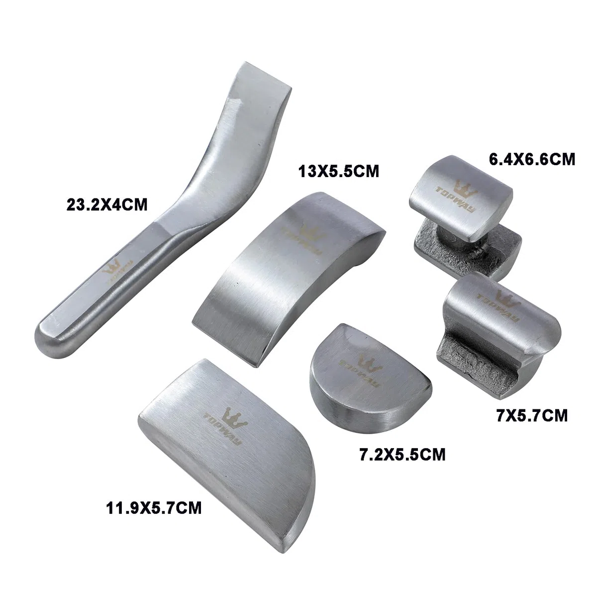 TOPWAY Set 9 pz riparazione ammaccature carrozzeria – martello manico fibra, dollies – per rimozione danni & verniciatura auto