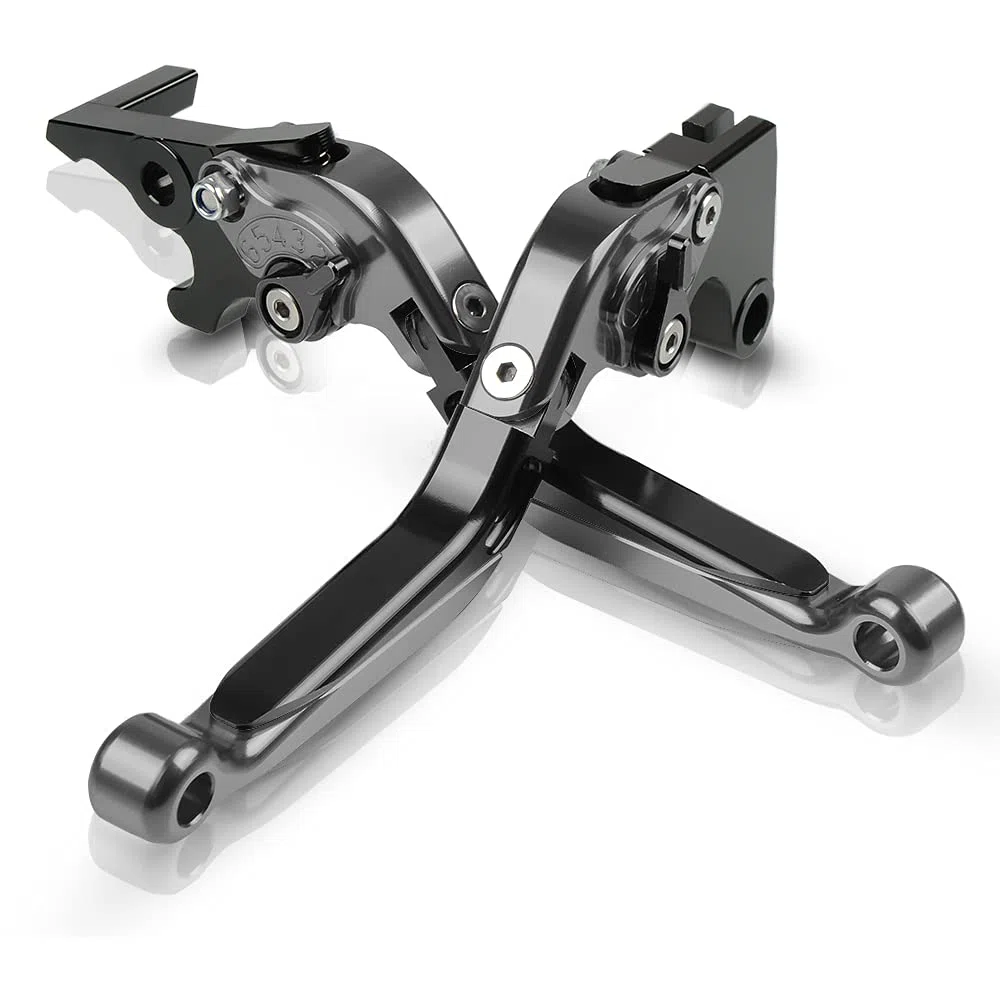 MT-03 2015-2020 Moto Leve Freno Frizione Set CNC Alluminio Regolabile Per MT03 MT-03 2015 2016 2017 2018 2019 2020 (Titanio/Nero)