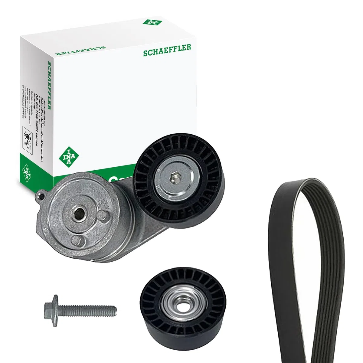 INA Kit Cinghie Poly-V 529 0536 10 1166mm Compatibilità con FIAT 500 312 Panda Hatchback 312, 319 500L 351, 352 500 C 312 PUNTO 199, LANCIA Ypsilon 312