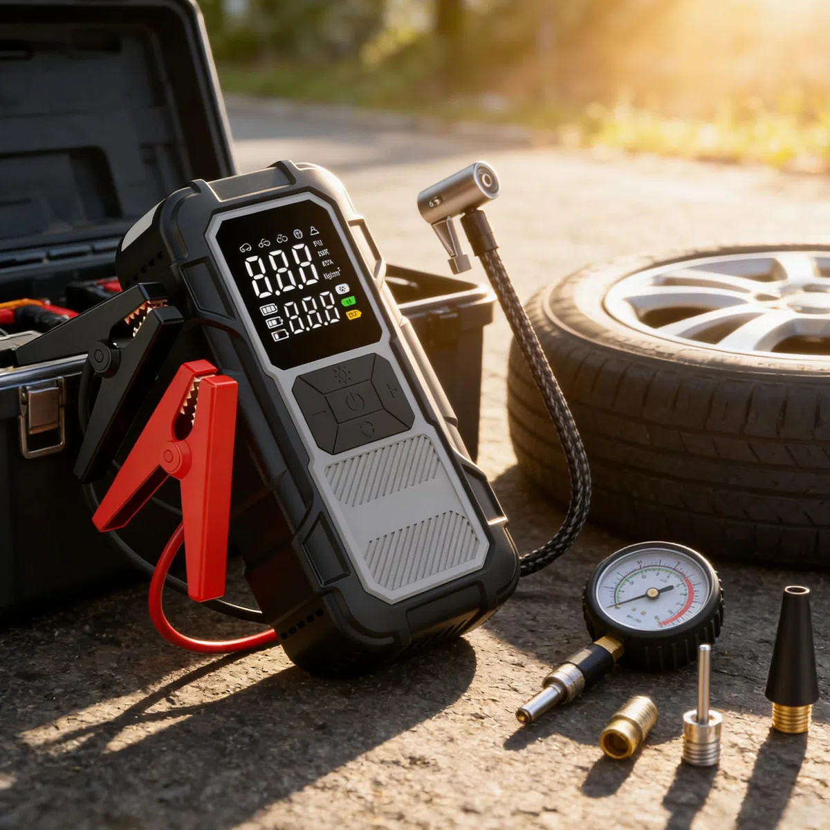 Avviamento Auto – Blocco Di Alimentazione Portatile Al Litio 12 V 4000 A, Avviatore Di Salto | Dispositivo Per Booster Della Batteria Di Emergenza, Viaggio Su Strada In Caso Di Guasto Del