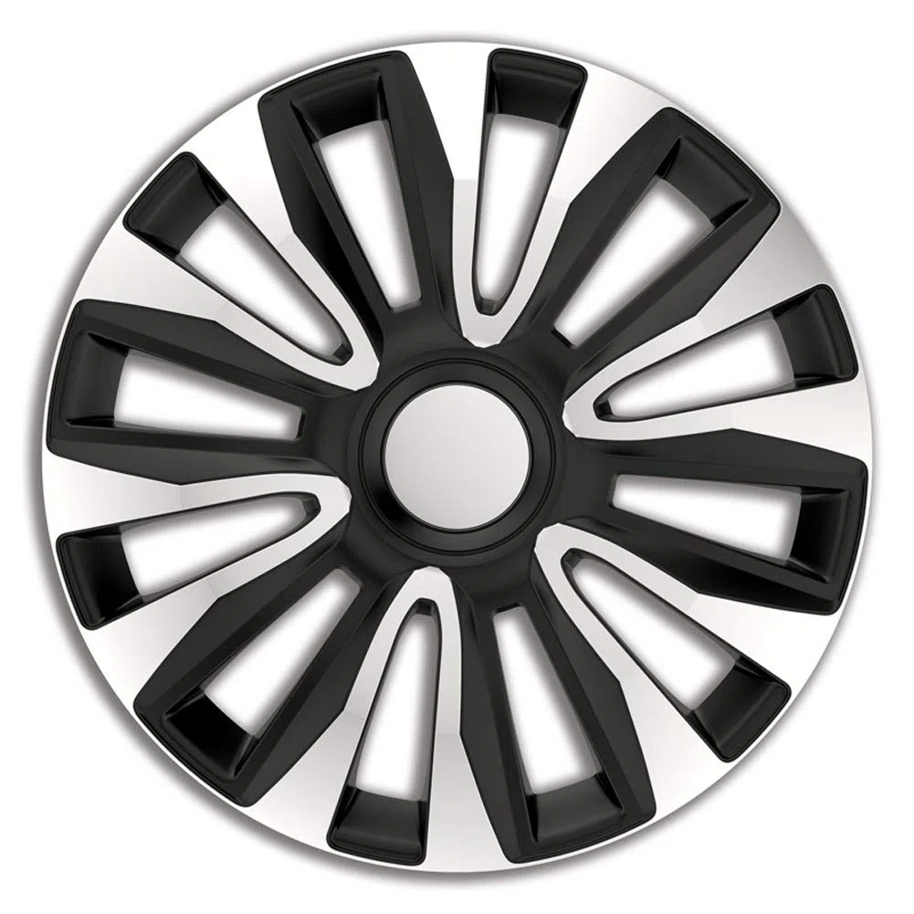 AutoStyle Set di 4 Copricerchi Avalone 13 pollici Argento/Nero