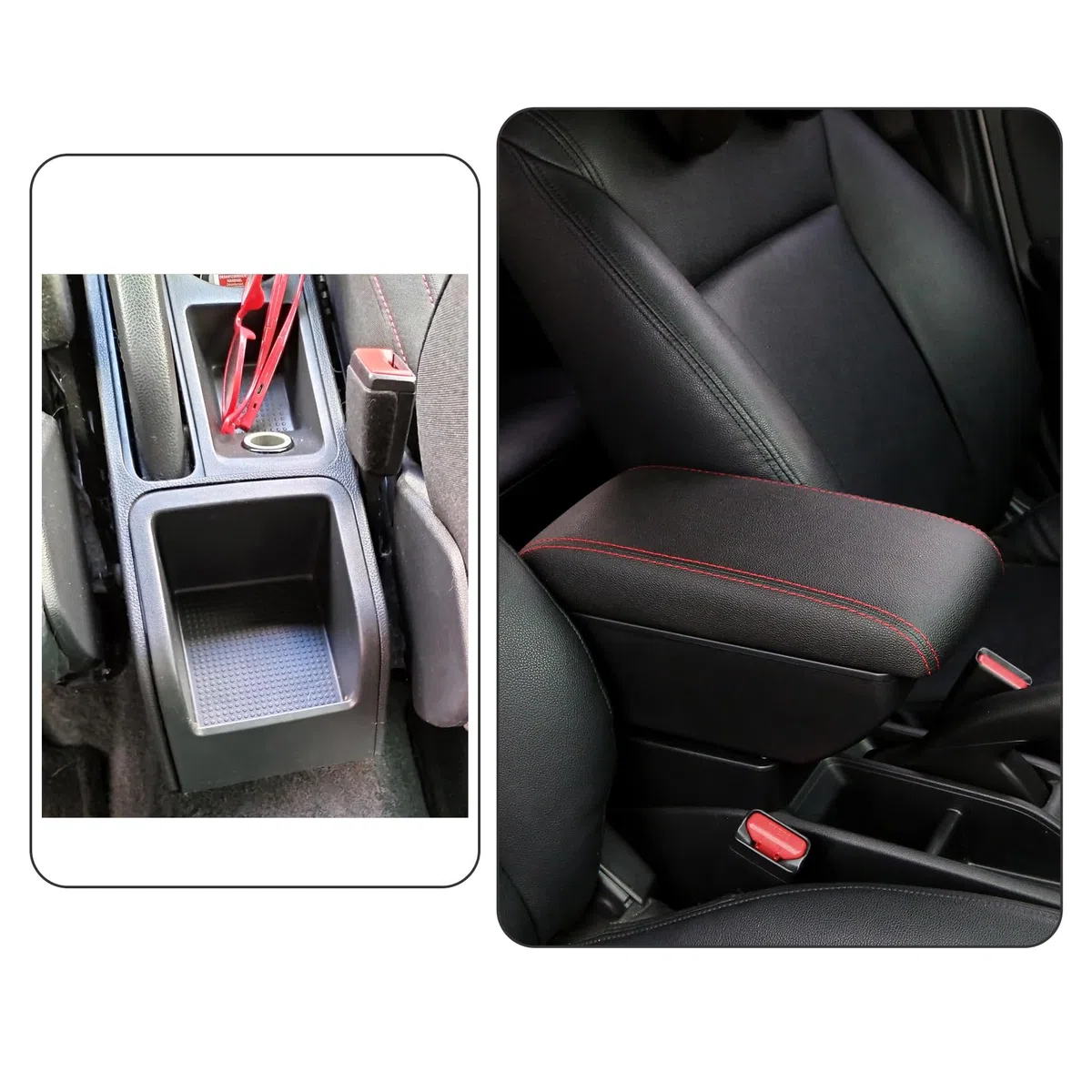 YJYWZH Compatible with Seat Arona Braccioli Bracciolo Doppio Strato Auto Console Centrale Scatola Portaoggetti Supporto del Braccio Interni Parti e Accessori