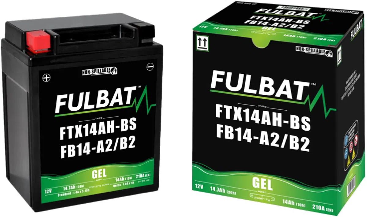 Fulbat - Batteria moto Gel YB14L-A2 / FB14L-A2 / 12N14-3A 12V 14Ah