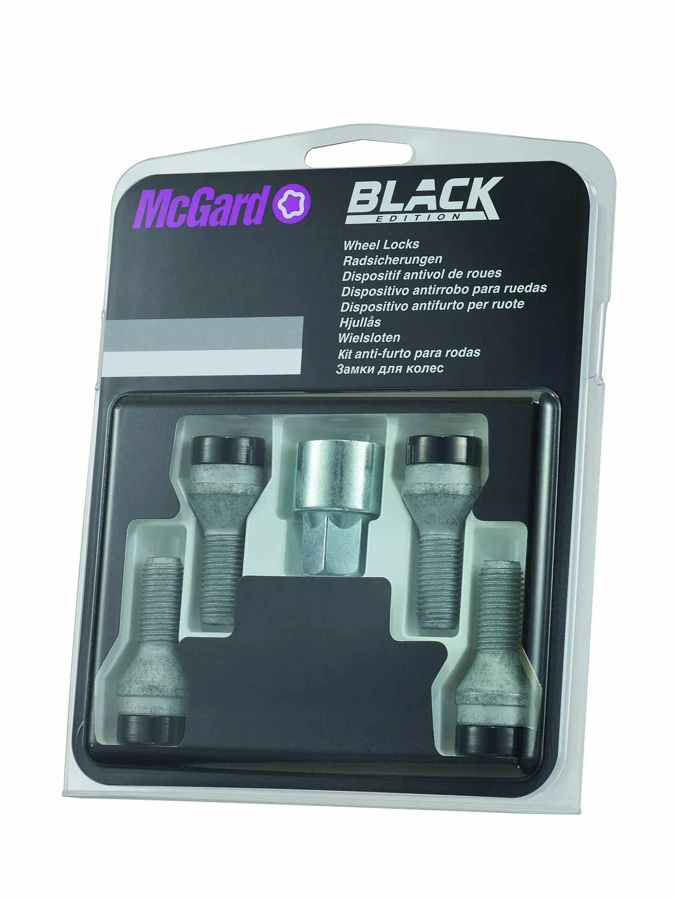 McGard SUB Black Edition 27222 Antifurto per Ruote Black M14x1.5 conico 28.5 mm Lunghezza SW17