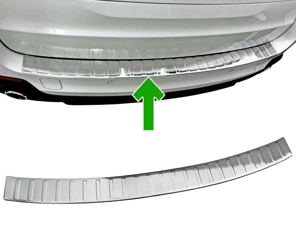 Paraurti Posteriore adatto per BMW X5 | F15 | 2013-2018 Acciaio Inox Cromato Protezione per Bordo Bagagliaio Carico