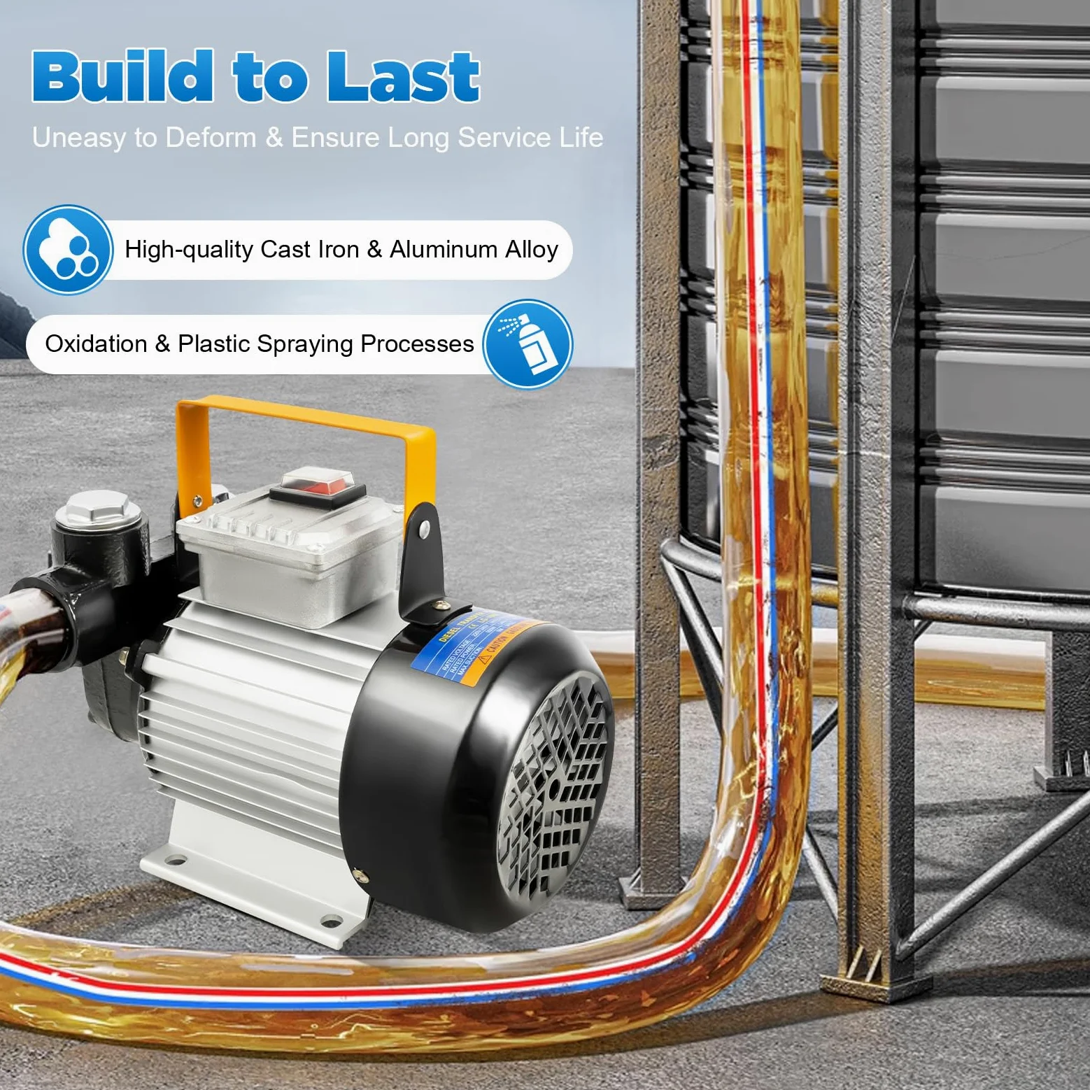 Pompa di carburante elettrica autoadescante diesel 550 W 220 V estrazione olio trasferimento carburante diesel