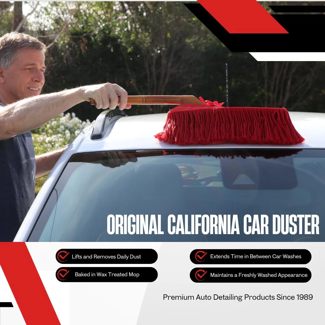 California Car Duster CCD-Original Standard Car Duster con Manico in Legno