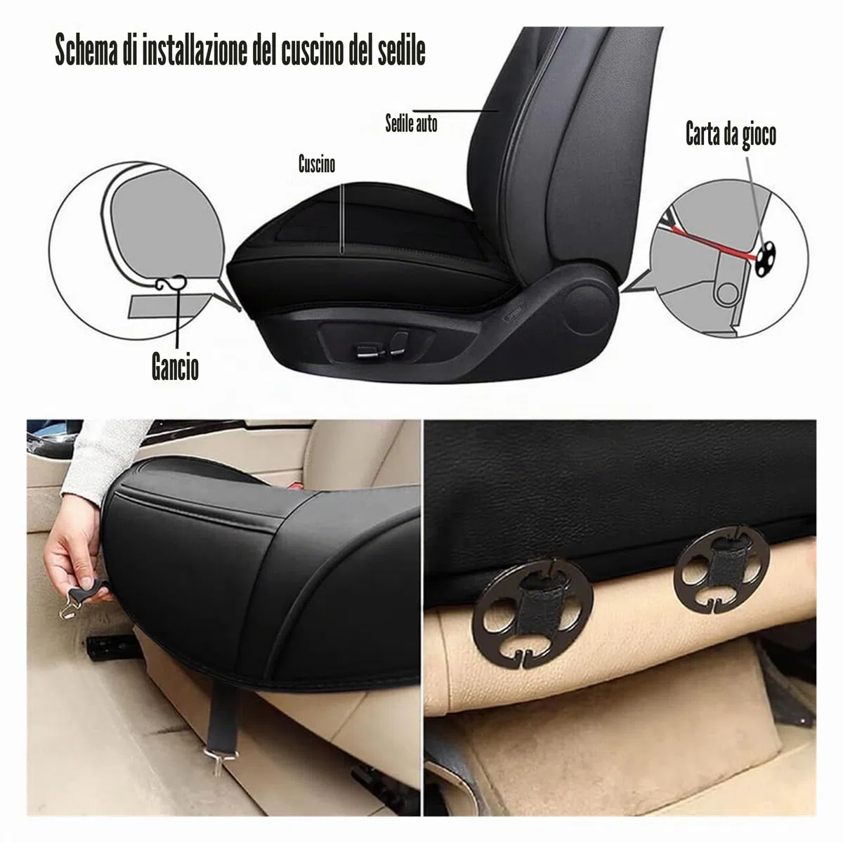 Coprisedili Auto Pelle, per Golf 4 5 6, Coprisedili Universali Similpelle, Set Completo Copri-Sedile Impermeabile Coprisedile Anteriori Posteriori Copri Sedili 5-Posti(B)