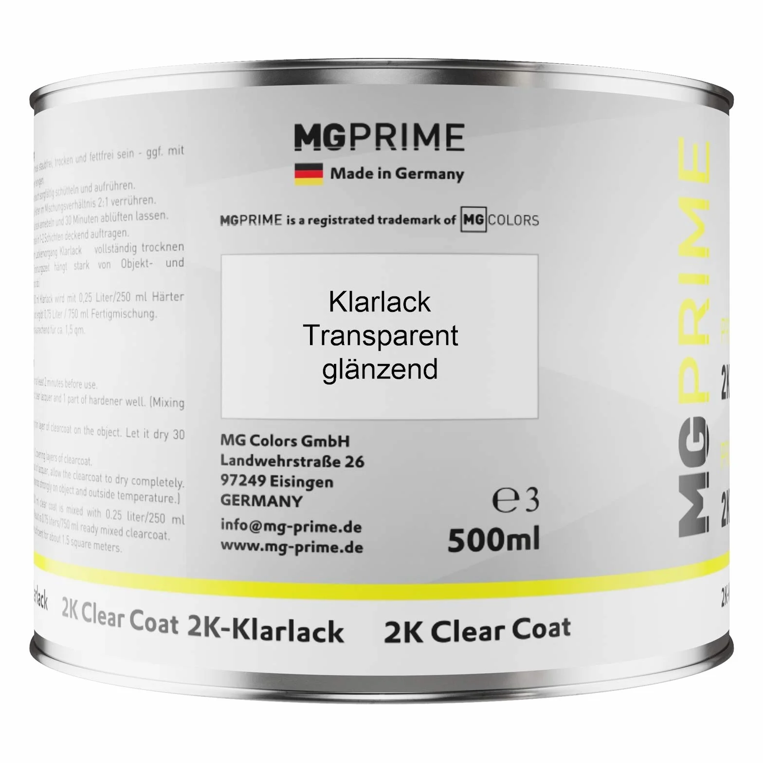 MG PRIME Barattoli di Vernice per auto per Nissan BW9 Dark Blue Pearl 1,25L | Blue Odyssey Pearl, Kit vernice di base + trasparente 2K + indurente, pronto all'uso