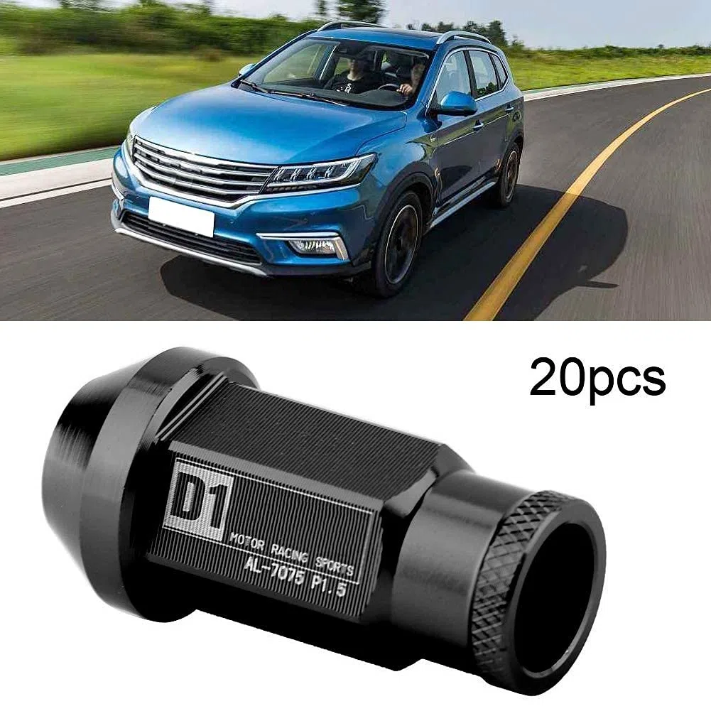 20 viti per pneumatici per auto M12X1.5 pezzi, dado ruota in alluminio per corsa automobilistica