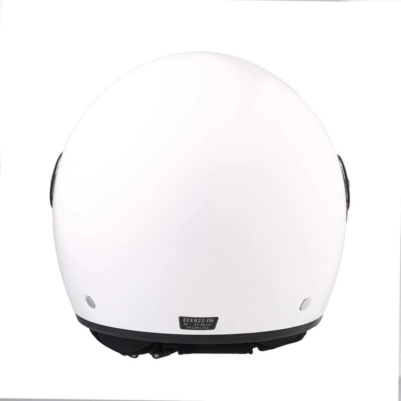 BHR Casco Demi-Jet 840 DUAL SHIELD - Casco Scooter Doppia Visiera Omologato ECE 22.06 con Visierino Interno Parasole e Sgancio Micrometrico - Bianco XS