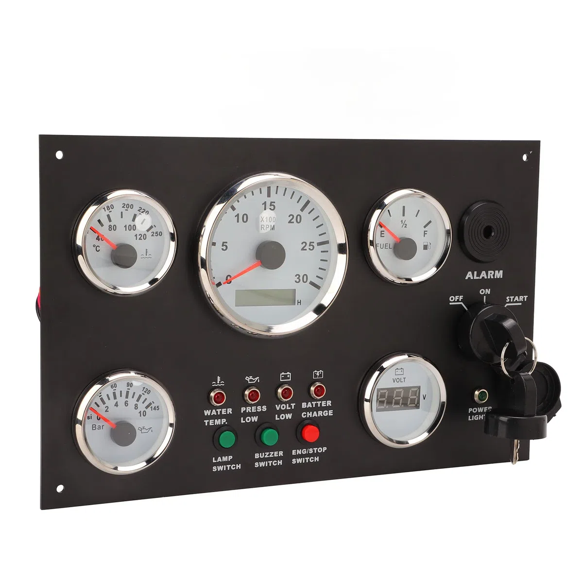 Quadro strumenti motore, quadro strumenti barca Volume olio residuo Temperatura acqua per macchine agricole