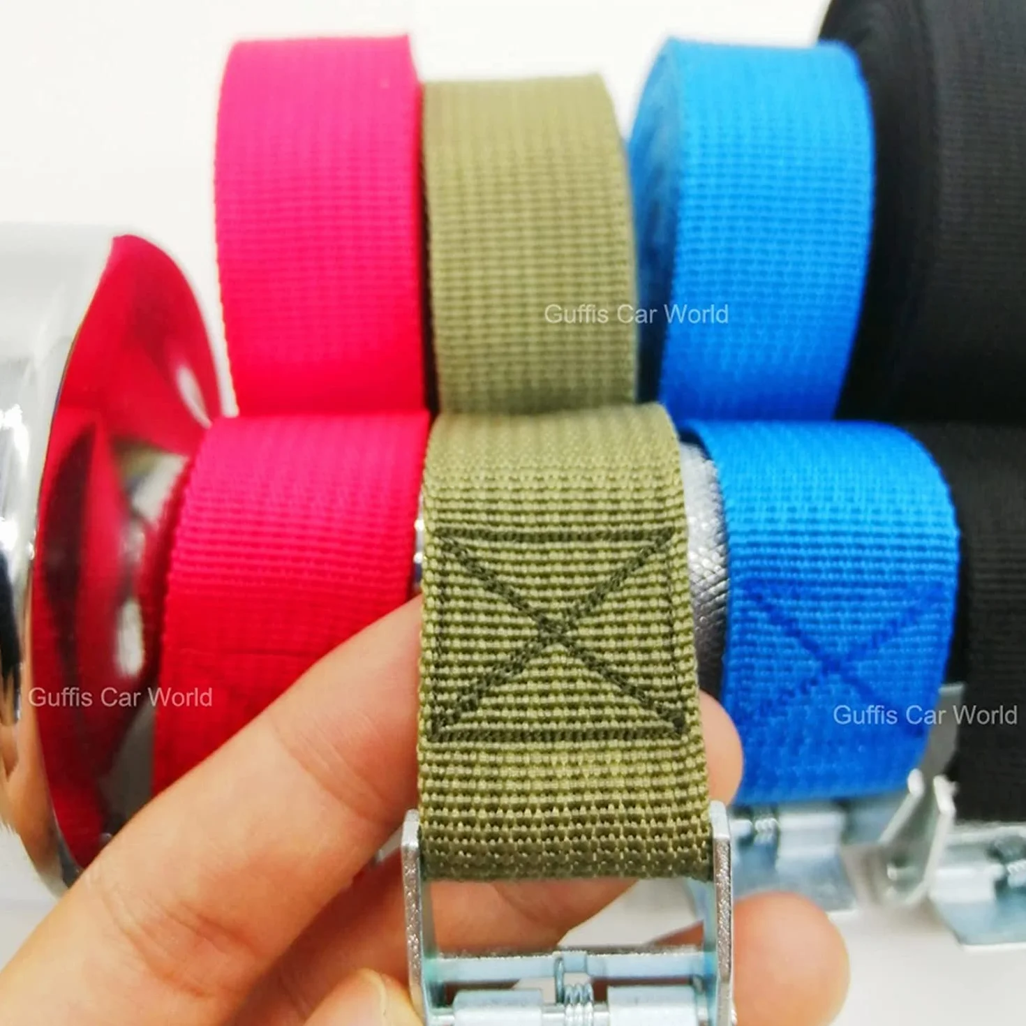 Cinghie di ancoraggio, Cinghie di ancoraggio, Cinghie di ancoraggio Cinghie di ancoraggio con fibbia da 2 metri Cinghie di carico for auto Moto Bici con fibbia in metallo Corda di traino Cintura a cri