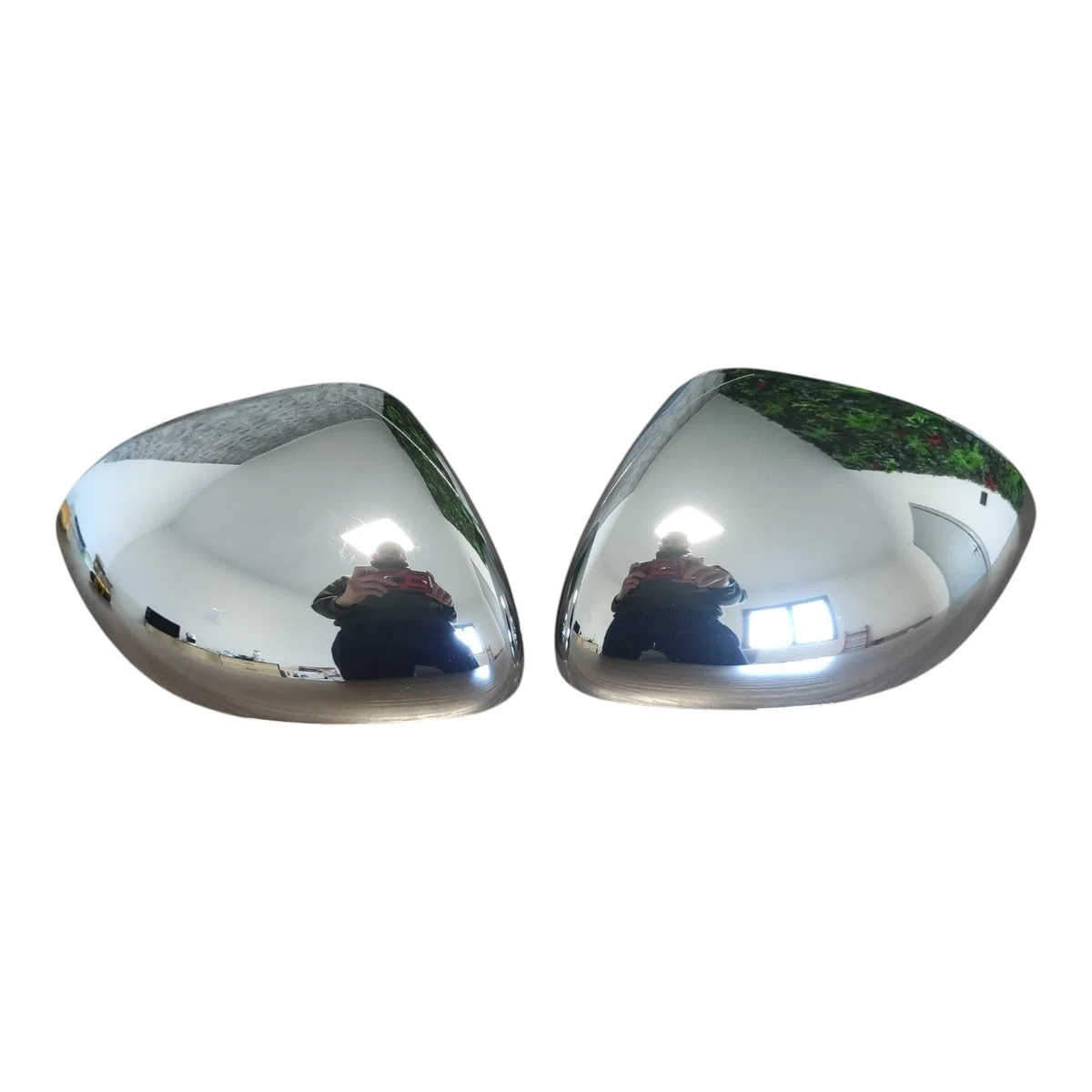 Coppia Calotte Specchio Cromate Retrovisore Compatibile con Fiat 500X 2014-2025 Nuove Coprispecchi Argento Lucido Eleganti