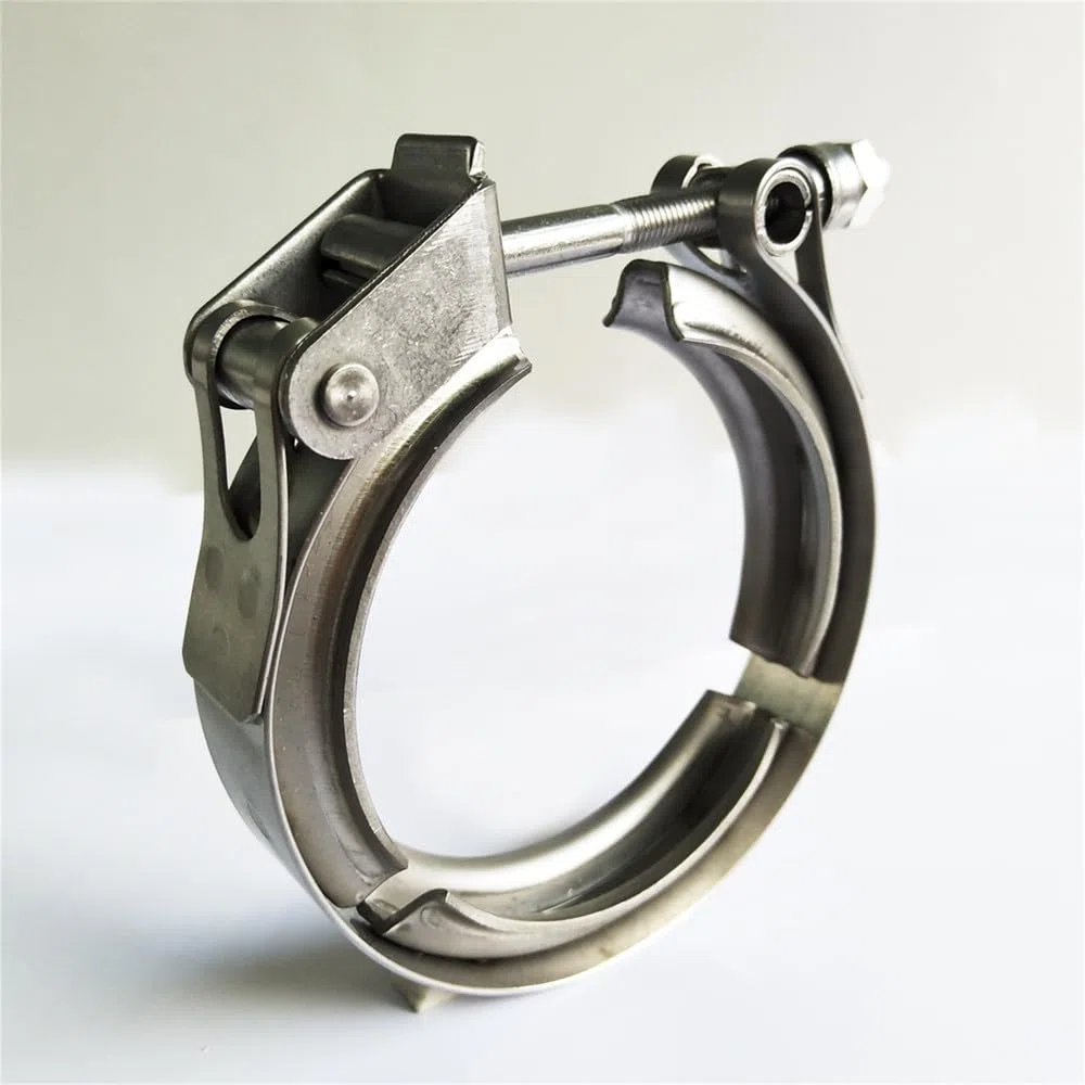 Morsetto for banda V | Morsetto a fascia a V for scarico in acciaio inossidabile 304 di dimensioni multiple senza flange (4,5 pollici)(3.25 Inch)
