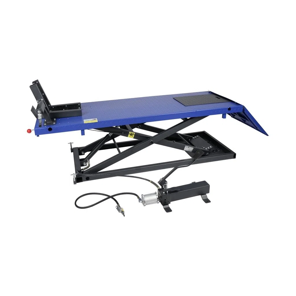 DeTec. Ponte sollevatore per moto, 675 kg, altezza di sollevamento 825 mm | Piattaforma stabile per officina e garage