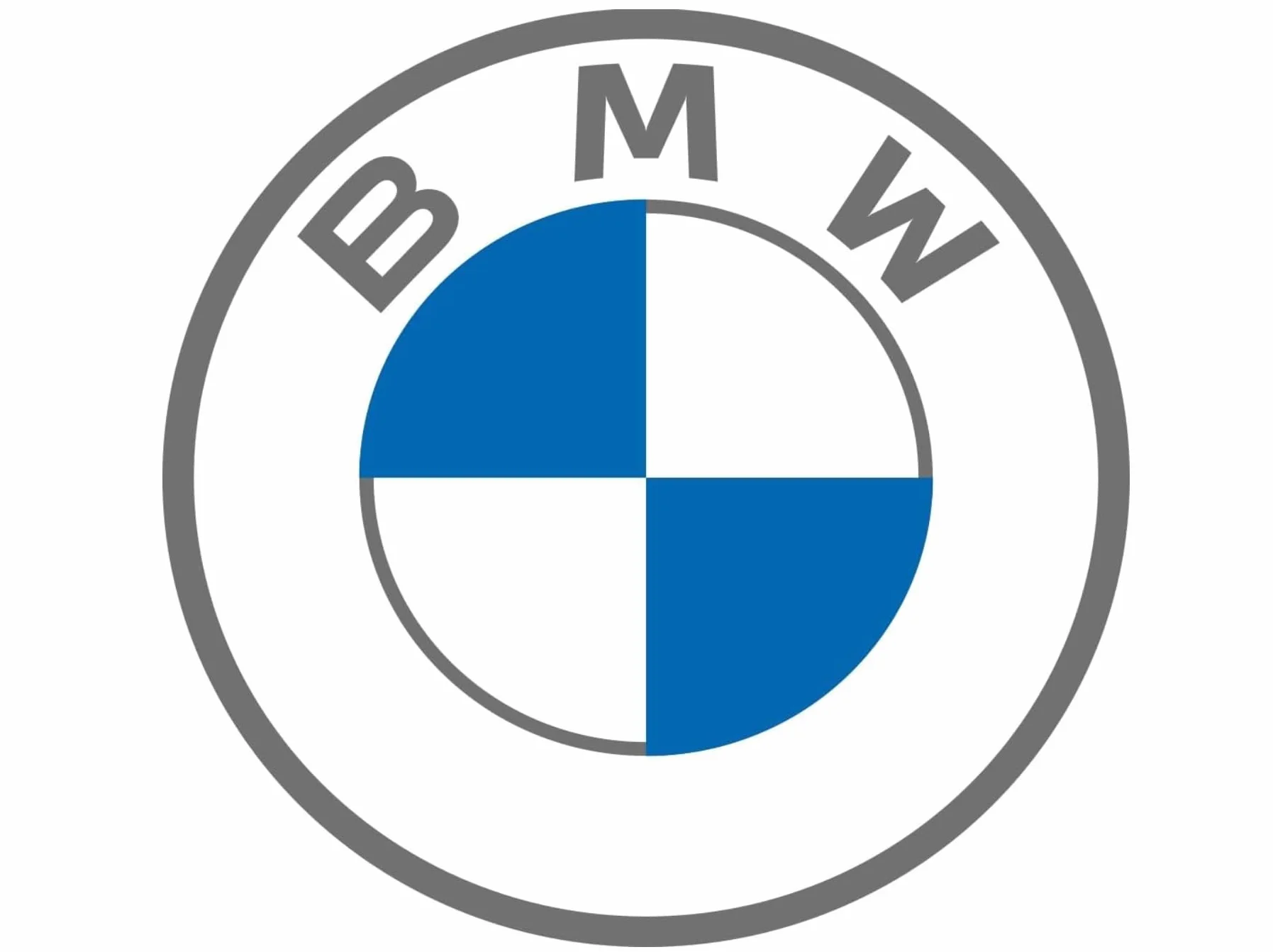 BMW – logo rotondo originale per cofano e portellone posteriore, con 2 gommini