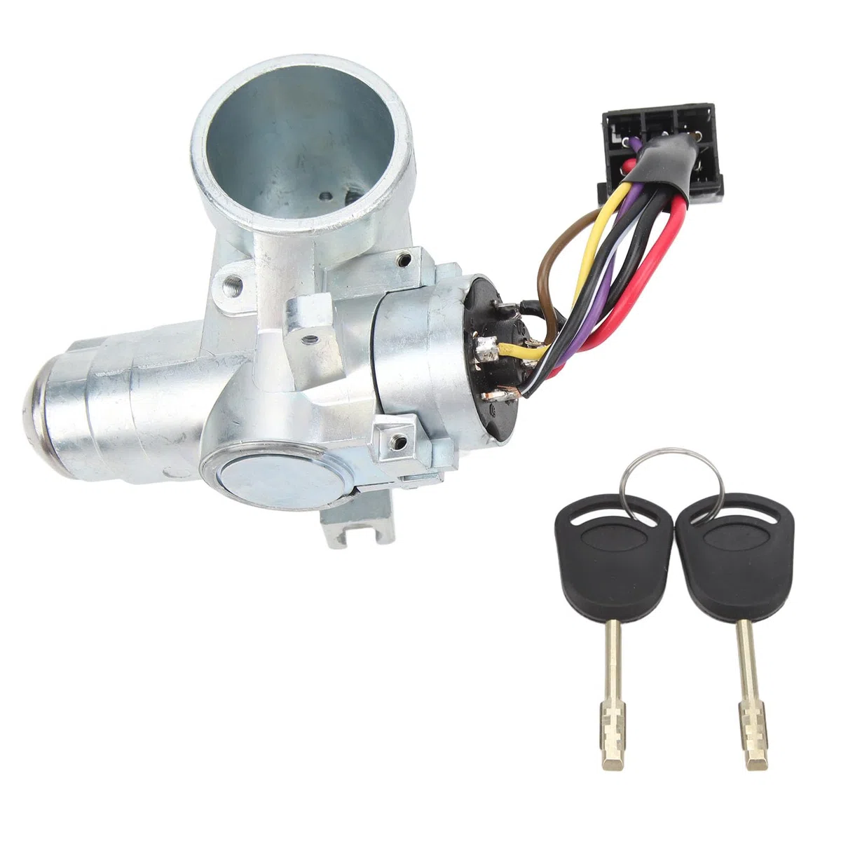 Alloggiamento Blocco Accensione Sterzo 1053774 Interruttore di Accensione con 2 Chiavi per TRANSIT MK3 MK4 MK5