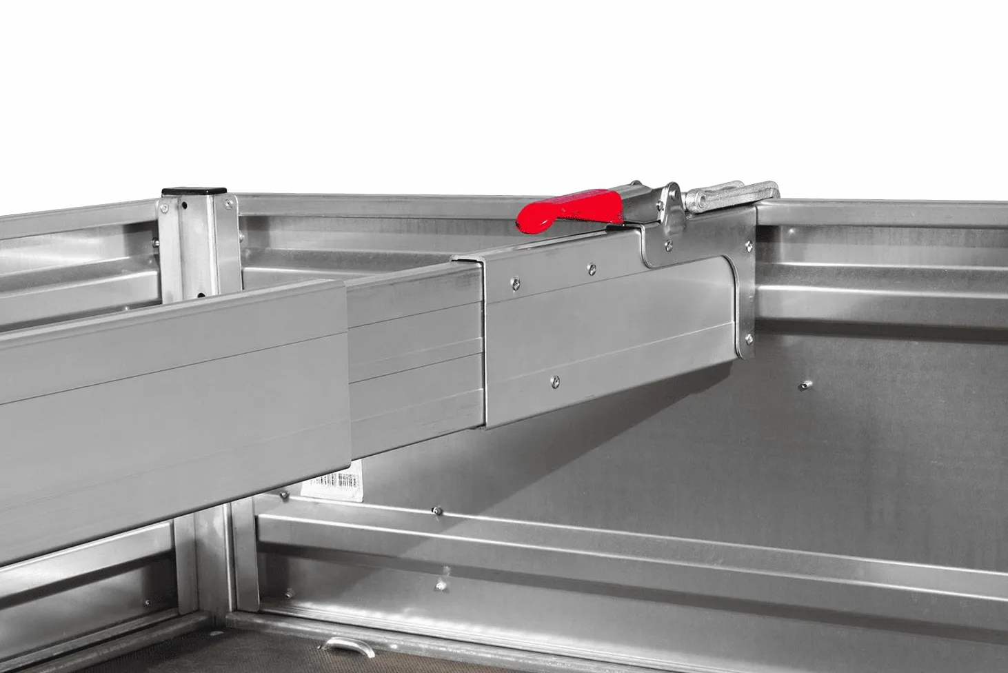 UNITRAILER Trave laterale per fissaggio carico 2400-2700 mm barra fermacarico estensibile in acciaio zincato per furgoni e camion con sistema di bloccaggio telescopico
