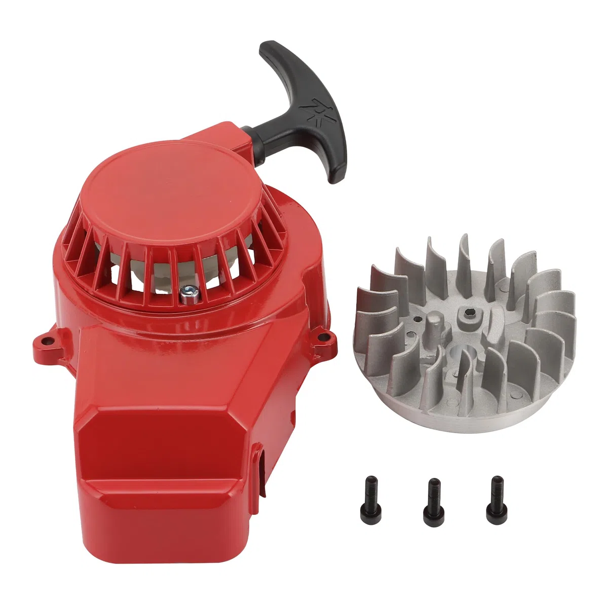 WOOSTAR Avviamento a Strappo con Volano Sostituzione per 2 Tempi 47cc 49cc Pocket Dirt Bike Mini ATV Motore Rosso
