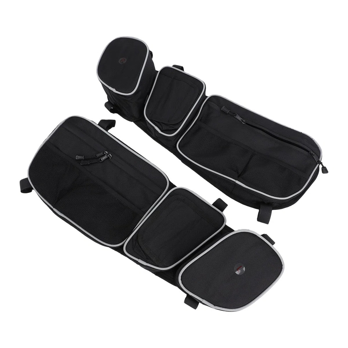 Borse per porta portaoggetti sul lato anteriore 2 pezzi Borse organizer impermeabilizzanti di grande capacità di ricambio per Maverick X3 Avventure all'aria aperta in nylon nero