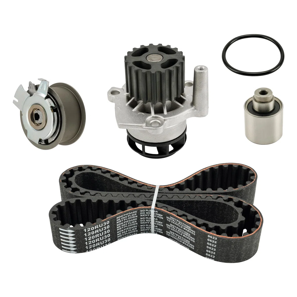 Set di cinghie dentate con pompa dell'acqua, adatto per VW Golf V/ (2001-2010), A3 (8P1) 1.9 TDI (2003-2010), Seat Leon (1P1) (2005-2010), OE WK3017