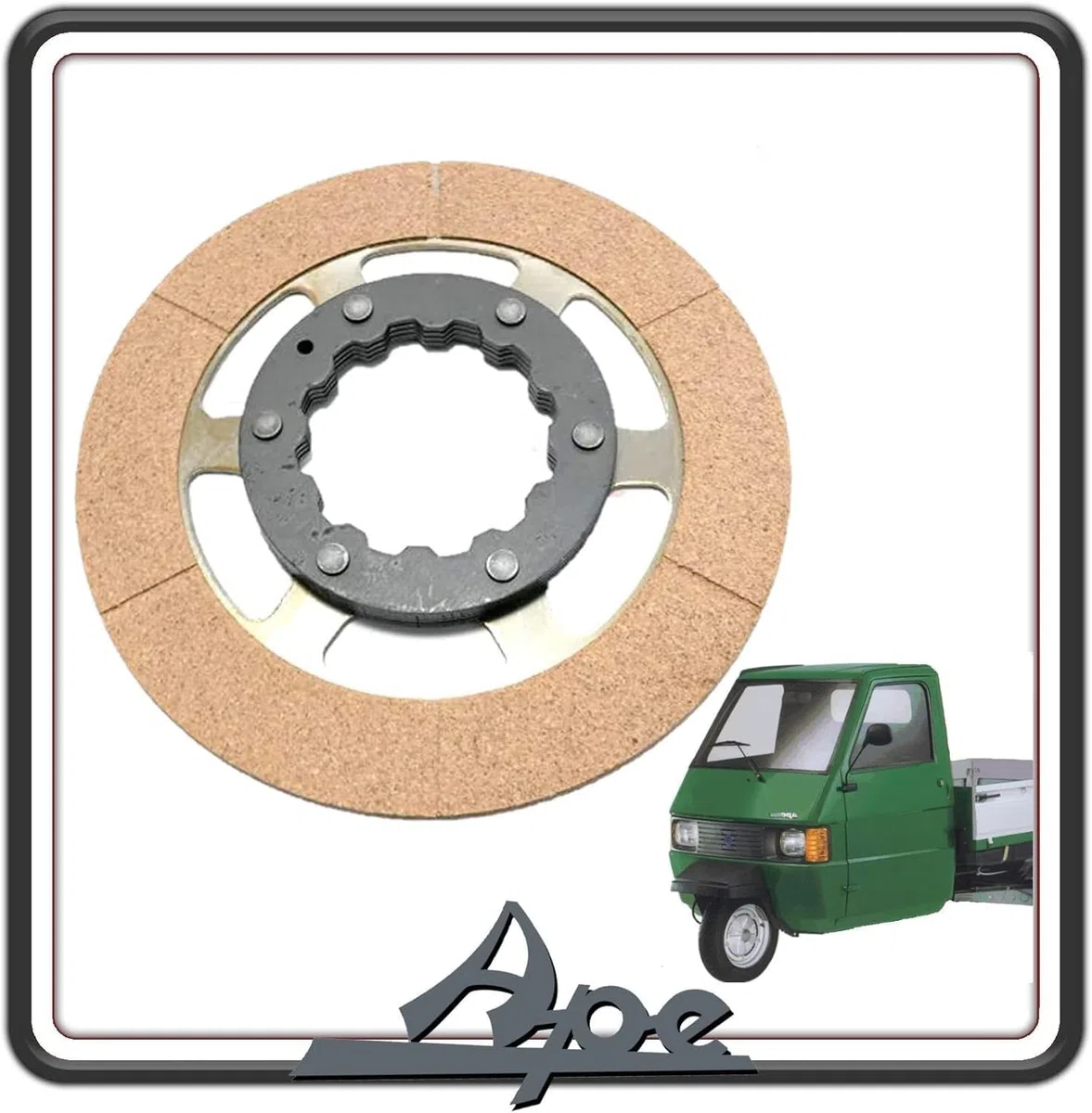 DISCO FRIZIONE ORIGINALE PER PIAGGIO APE 703 - PIAGGIO APE 602 - APE CAR P2 - P3