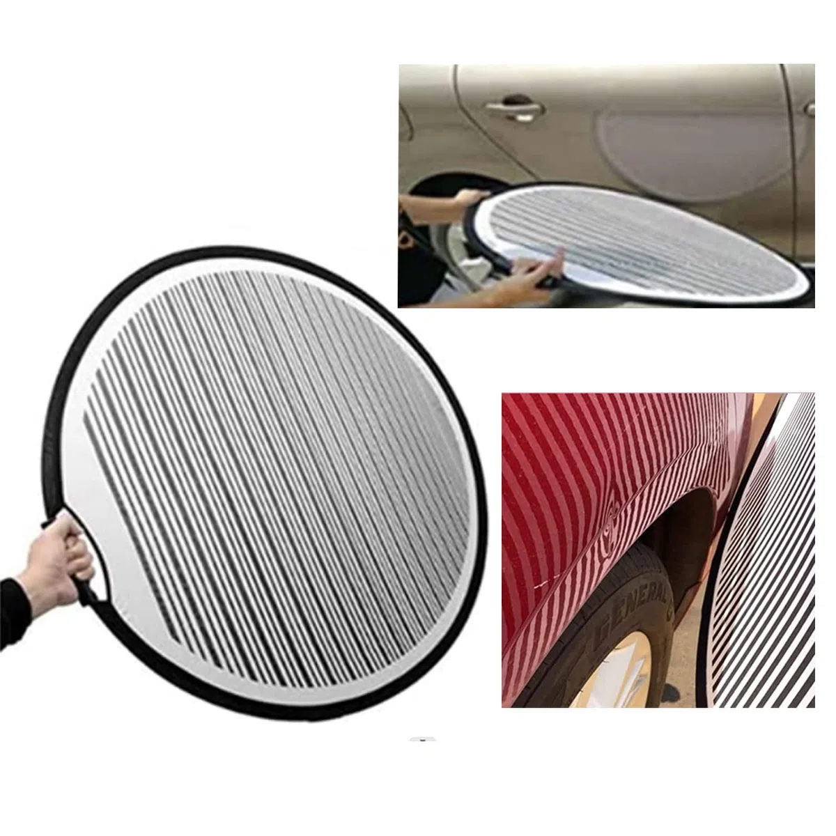 Guangsheng Riflettore di ammaccature bordo 80 cm luce bordo pieghevole riflettore a strisce linea auto riflettore flessibile strumento di rimozione ammaccature riparazione carrozzeria strumenti