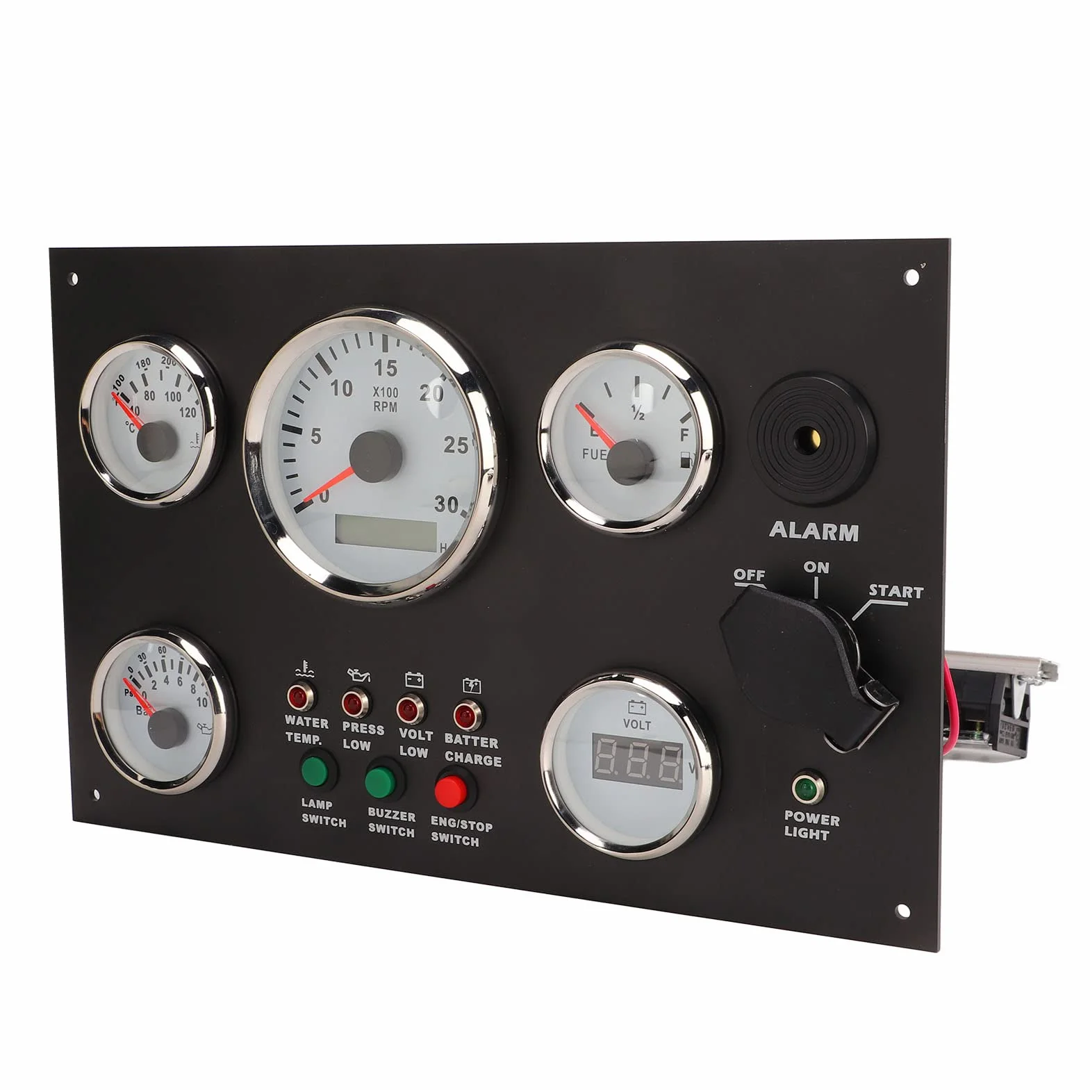 Quadro strumenti motore, quadro strumenti barca Volume olio residuo Temperatura acqua per macchine agricole