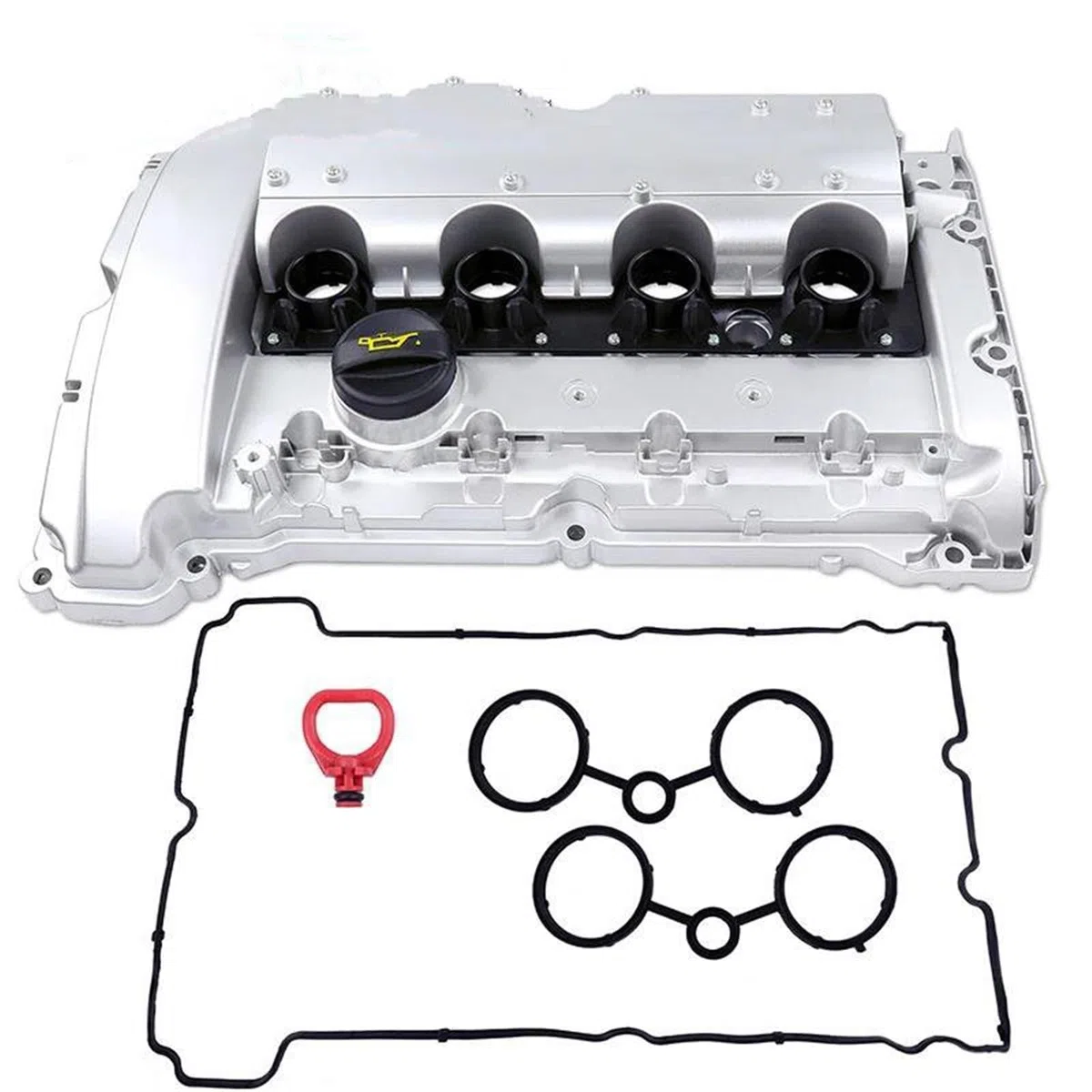 Coperchio valvola auto Coperchio Valvola Motore In Alluminio Con Guarnizione Per Mini Per Cooper JCW R55 R56 R57 R58 R59 N14 1.6L 07-12 11127585907 V202178 Punterie Valvola Motore