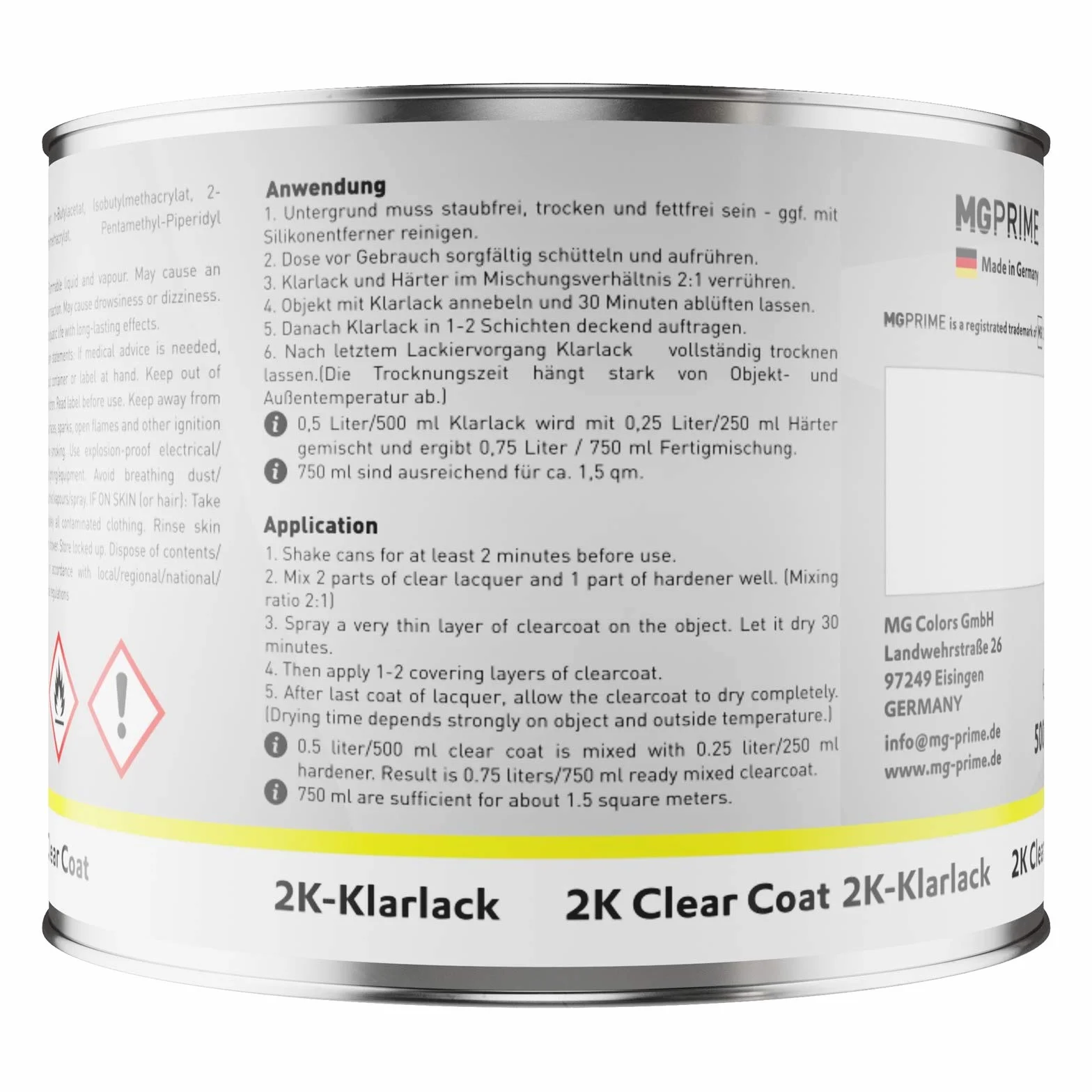 MG PRIME Barattoli di Vernice per auto per Nissan BW9 Dark Blue Pearl 1,25L | Blue Odyssey Pearl, Kit vernice di base + trasparente 2K + indurente, pronto all'uso
