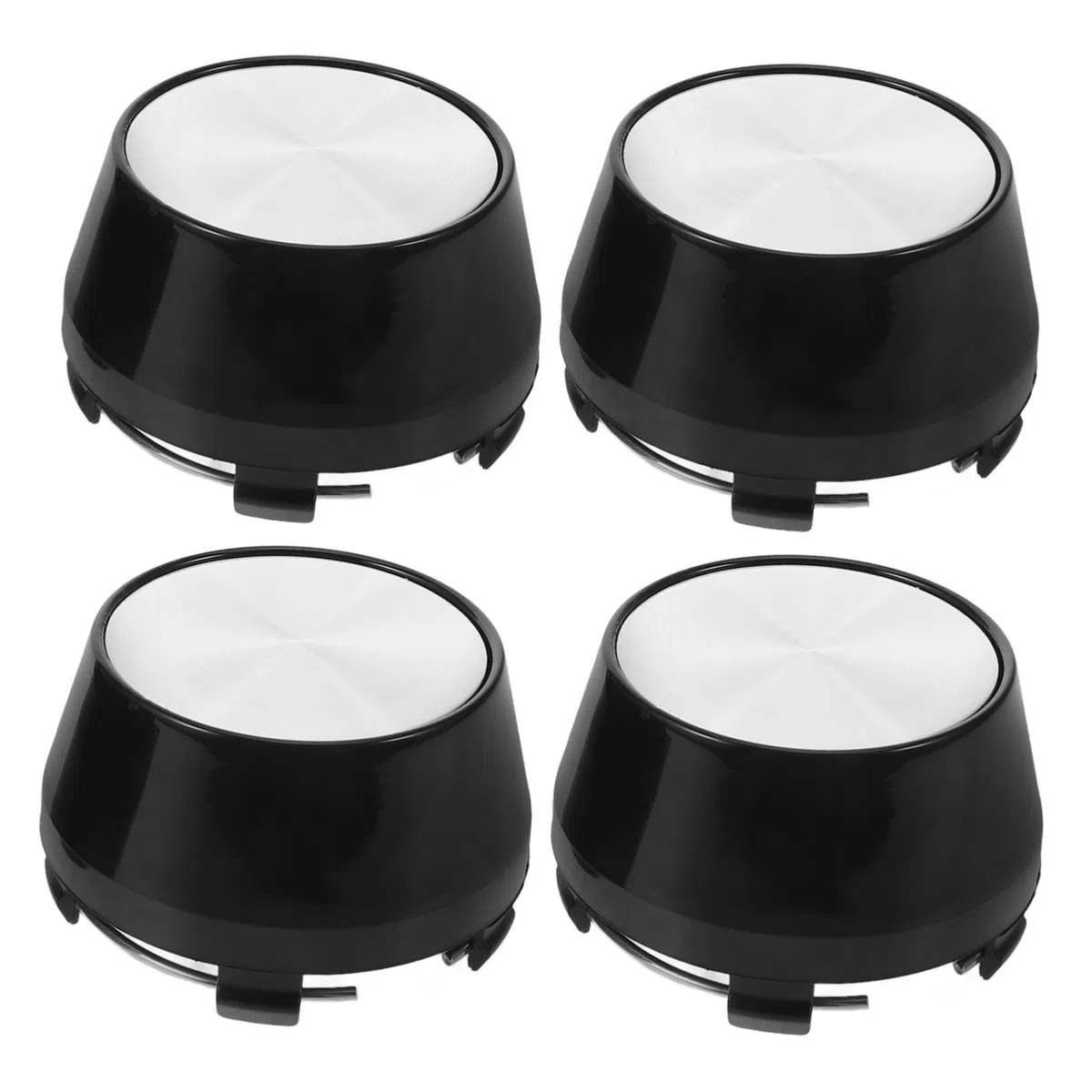 GLEAVI 4pezzi Coprimozzi Ruota Coprimozzi Ruota Auto Veicolo Realizzati in Alluminio ABS Protezione da Sporcizia