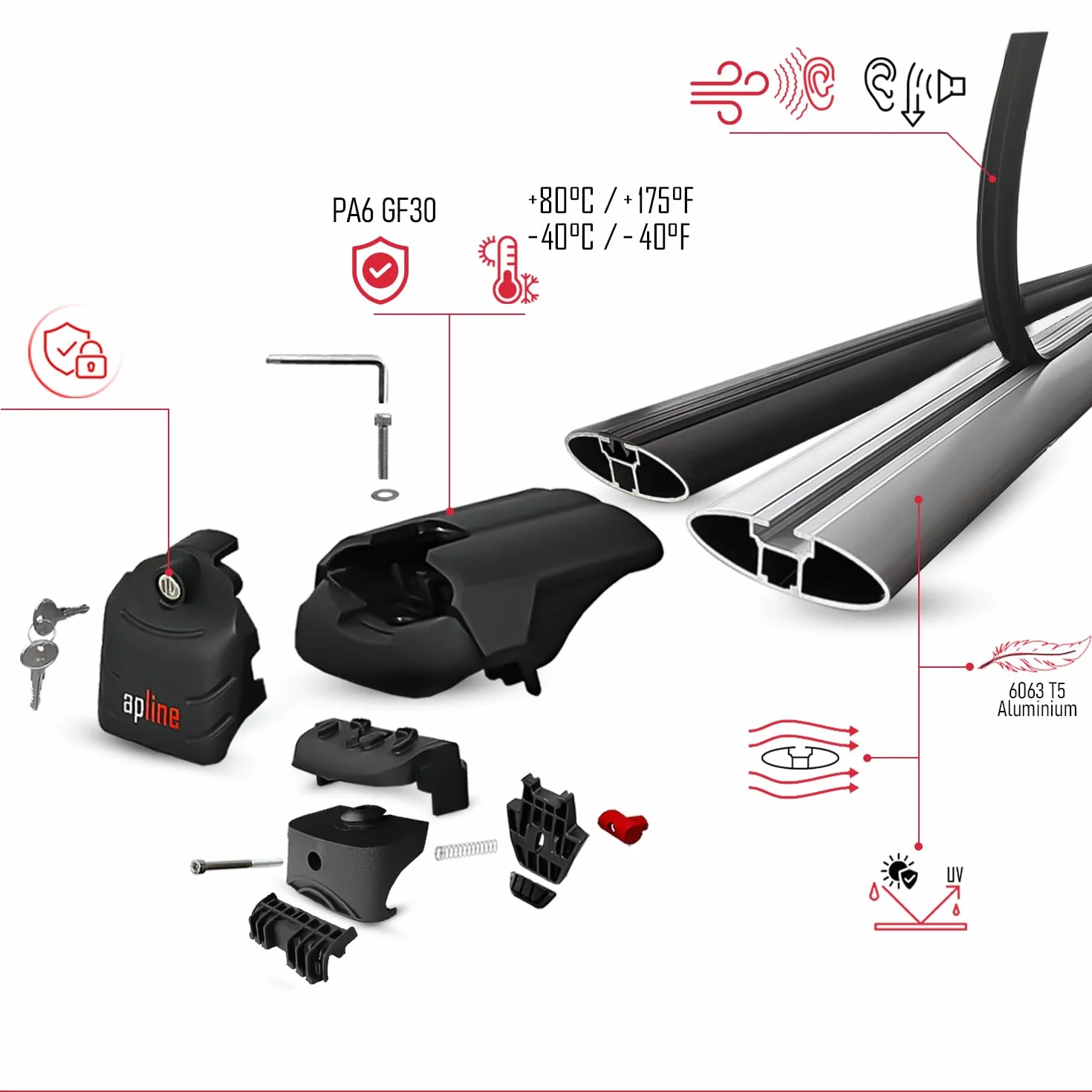 Compatibile con BMW X3 (G01) 2017-2025 Modello ACE-2 Barre Tetto Portapacchi Auto Barre Portatutto Grigio Alluminio 2 Barre