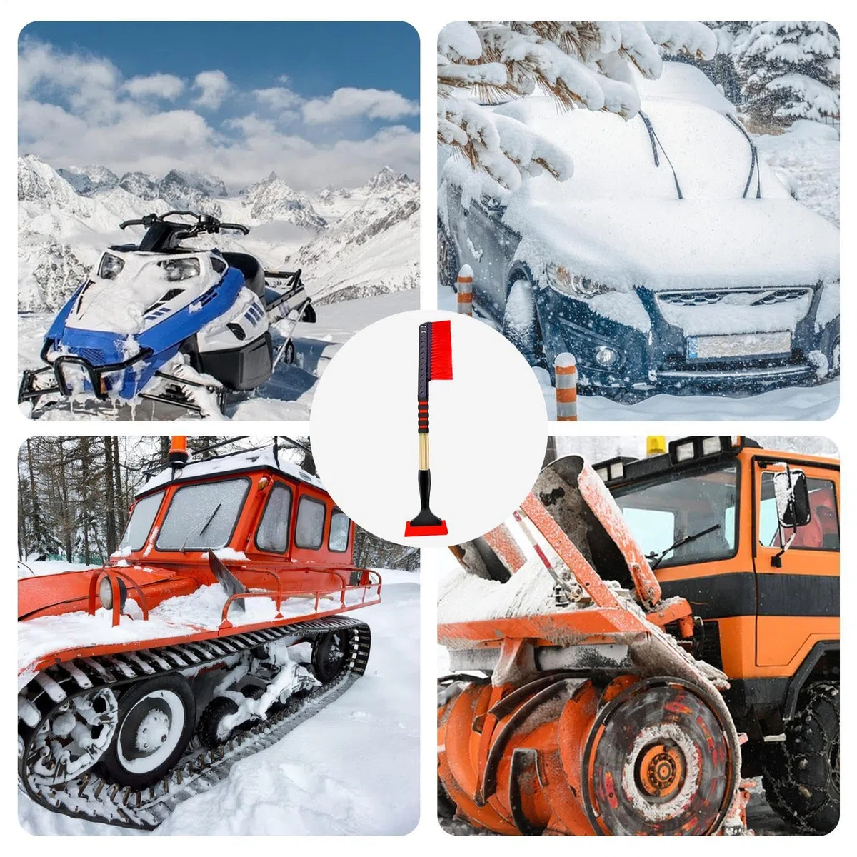 Raschia Neve Per Auto Pala a Doppia Testa Estendibile | Raschiatori Per Ghiaccio Telescopici Per Parabrezza Auto Per Parabrezza SUV Camion Sedan RV Clima Freddo Pulizia Detailing