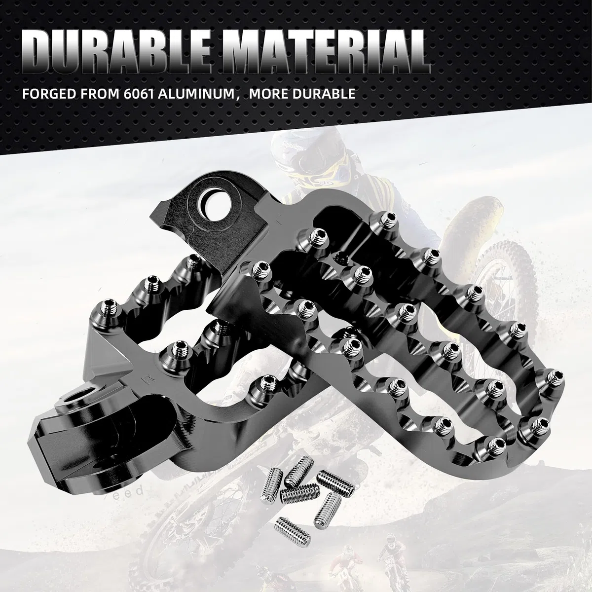 Pedane in alluminio Pedalini Pedali Poggiapiedi Compatible with KTM 690 Enduro/R 2008-2022,790 Adventure/R, 890/950 Adventure, 1190 Adventure R 2014-2016, vedi montaggio nero