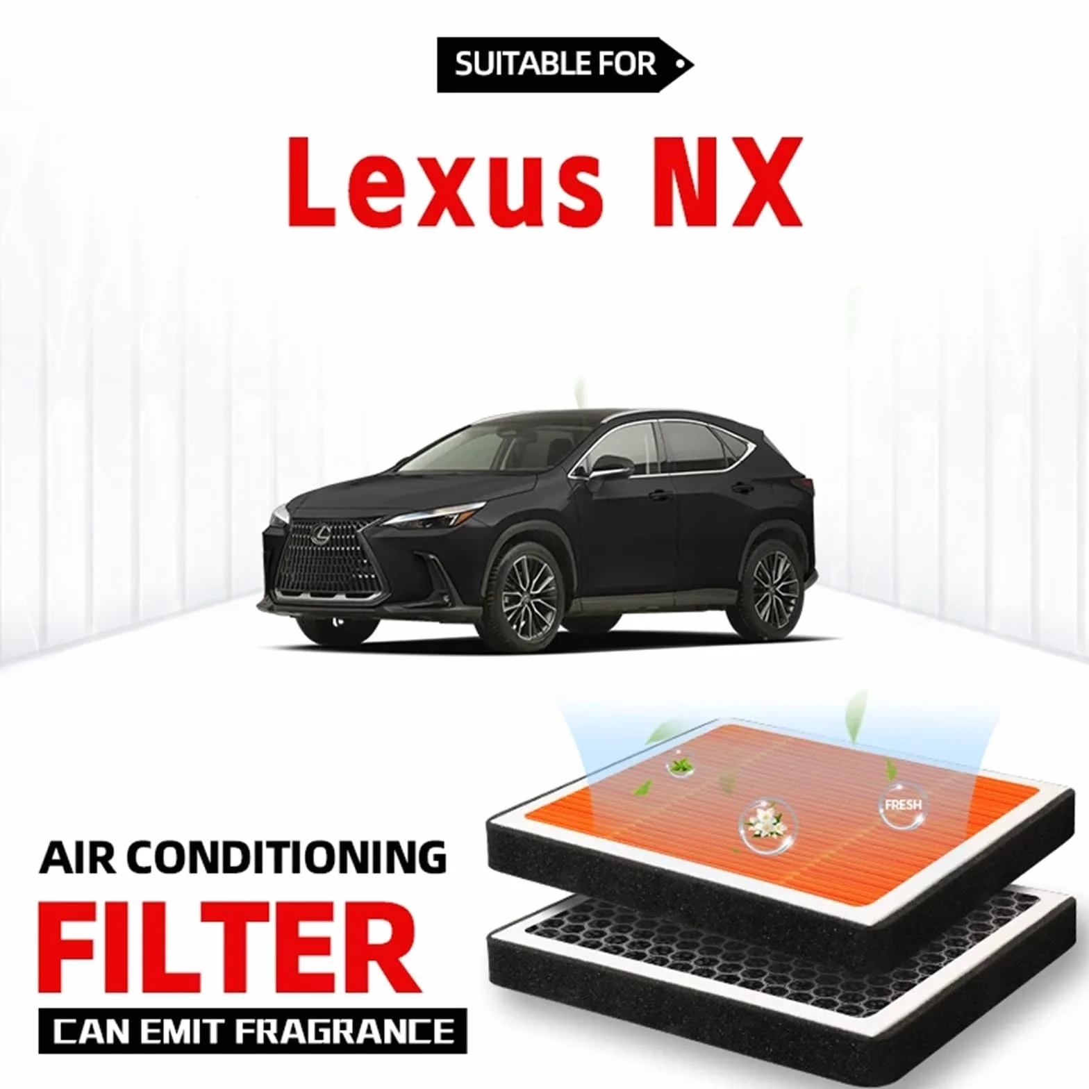 Adatto per filtro abitacolo Lexus NX Filtro aria Filtro aria condizionata a carboni attivi con fragranza Purifica l'aria dell'abitacolo dell'auto Filtro aria cabina