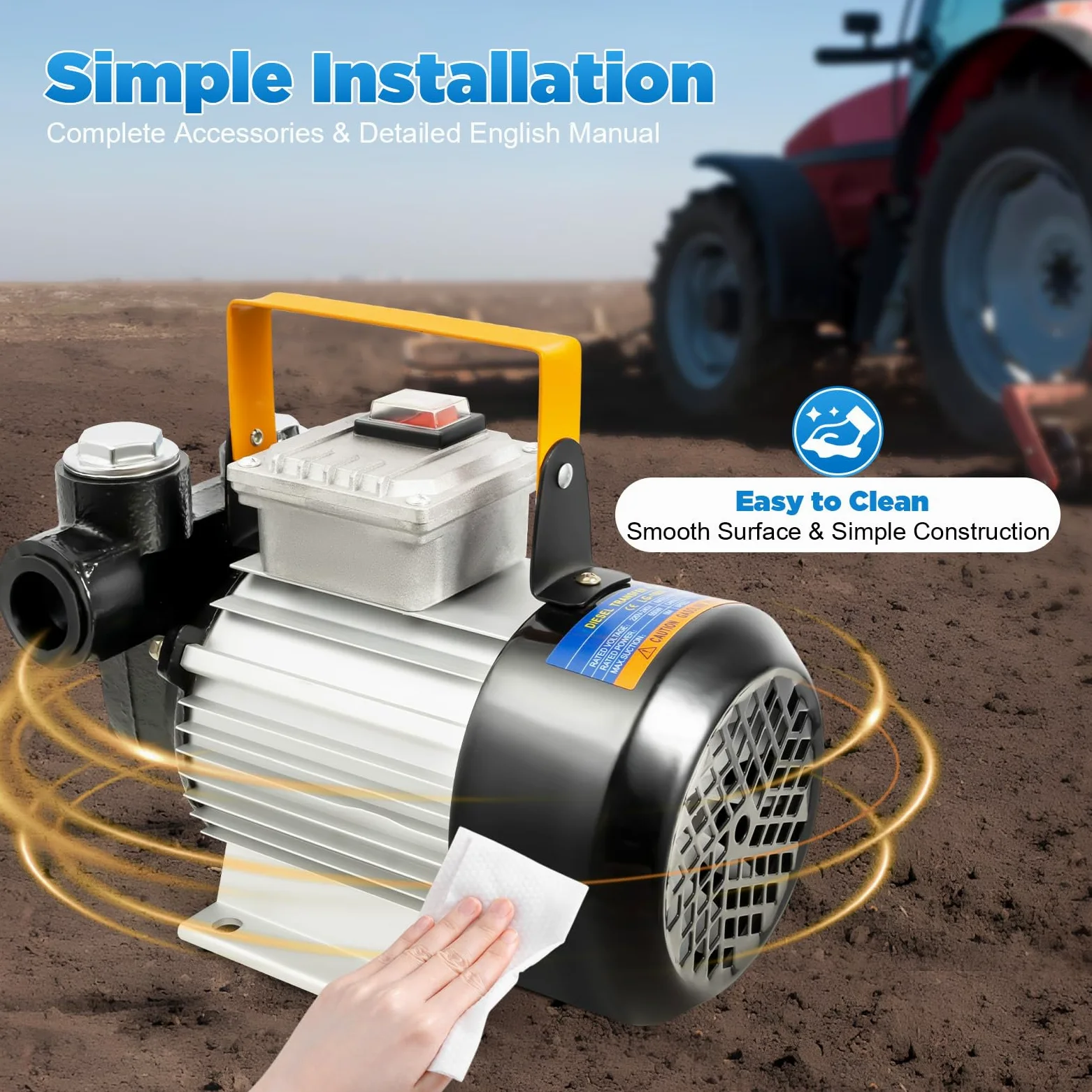 Pompa di carburante elettrica autoadescante diesel 550 W 220 V estrazione olio trasferimento carburante diesel