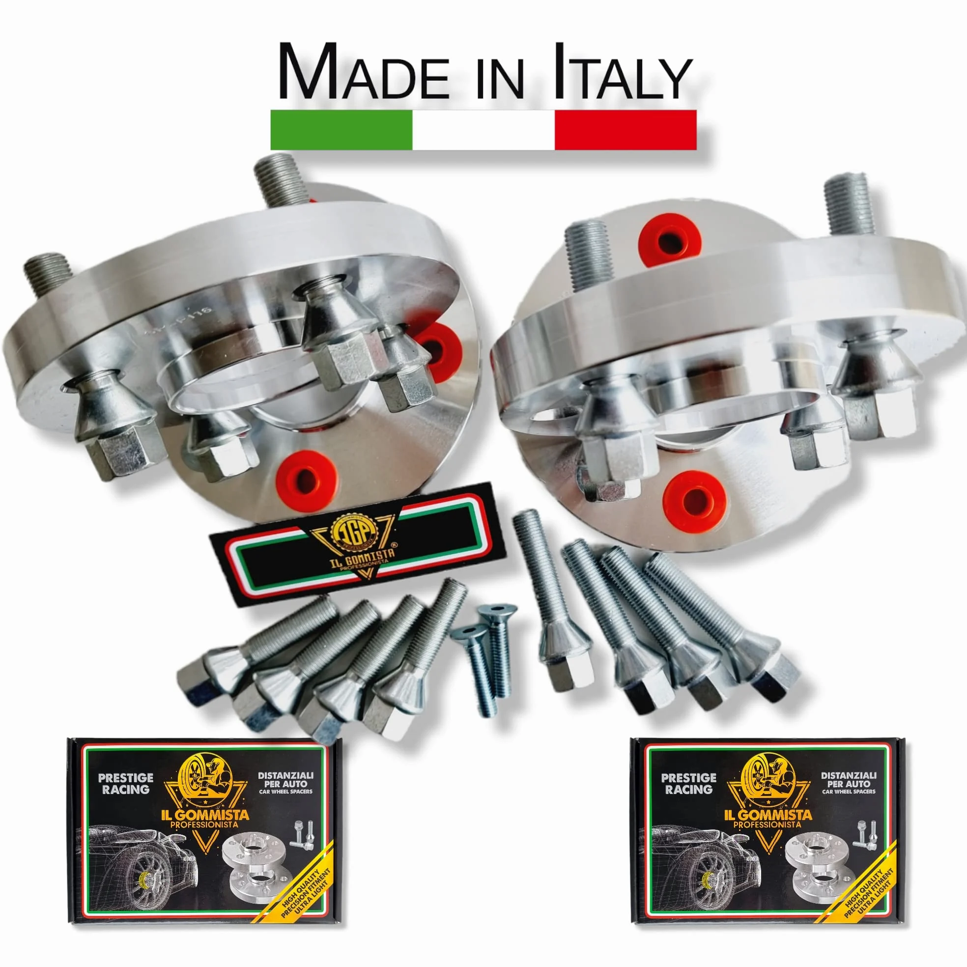 IGP 4 DISTANZIALI 16+16 mm 4 x 98 mozzo 58.1 + 16 BULLONI compatibili con ALFA ROMEO MITO type 955 dal 2008 in poi *OK AUTO RUOTA CERCHI IN LEGA