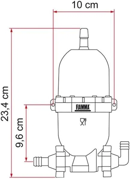 FIAMMA - Vaso d`espansione Universale A20 Fiamma per Pompa Aqua8 Camper Caravan - 61260