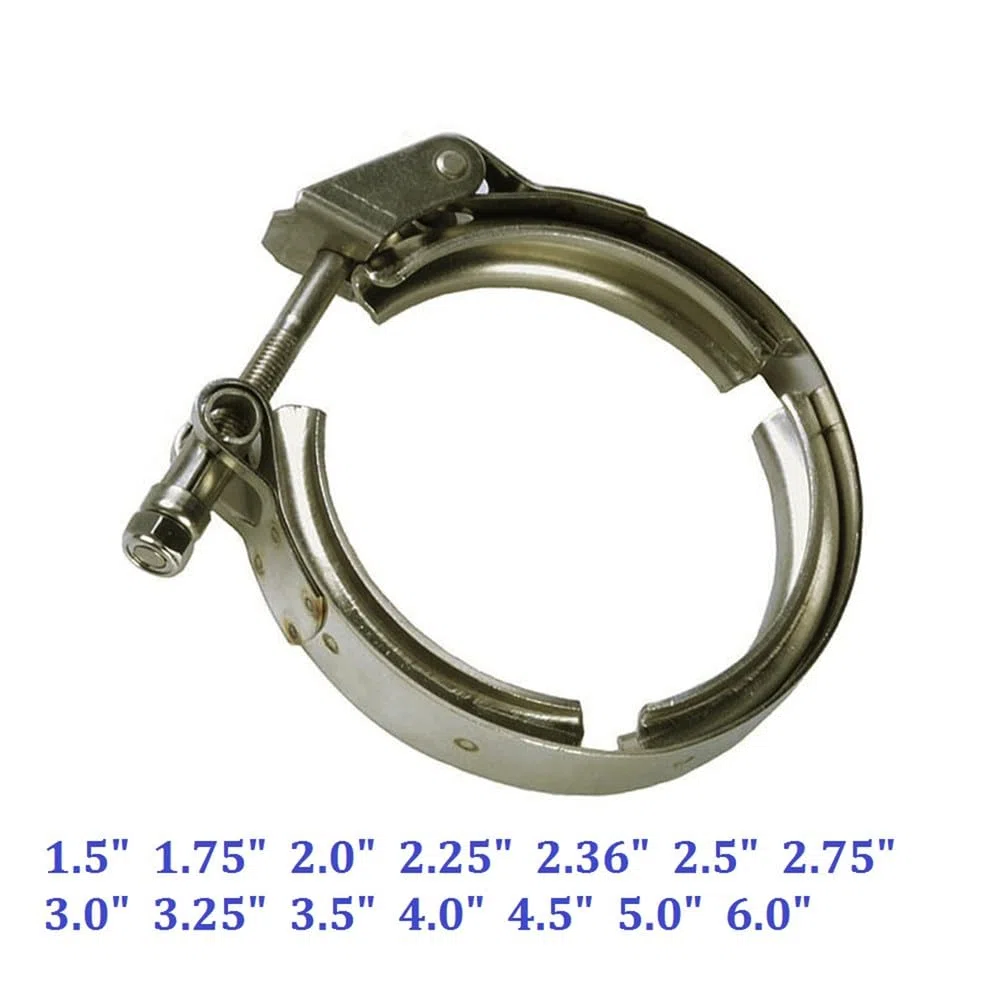 Morsetto for banda V | Morsetto a fascia a V for scarico in acciaio inossidabile 304 di dimensioni multiple senza flange (4,5 pollici)(3.25 Inch)